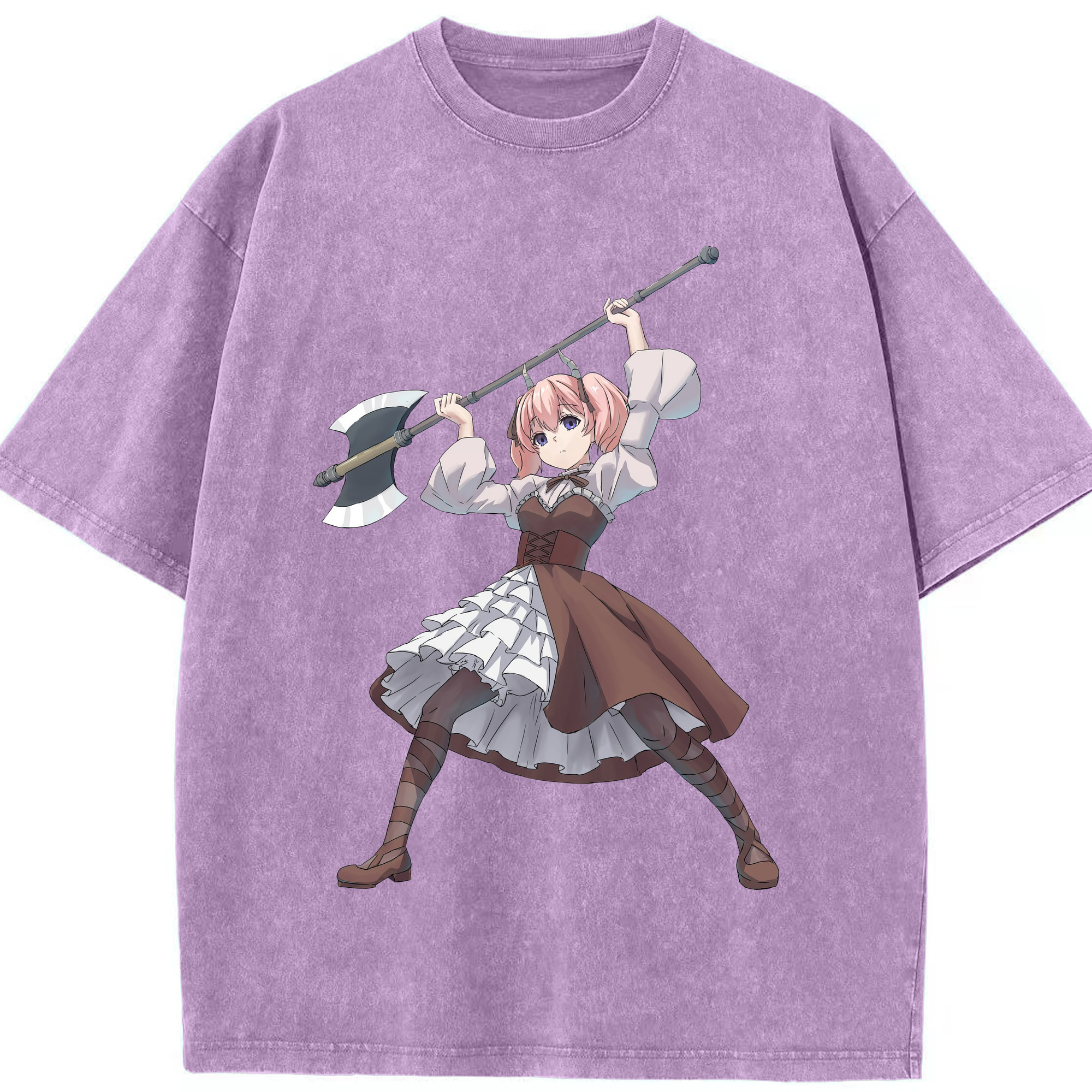 （画像用） 葬送のフリーレン Frieren 綿100% ヴィンテージ風 半袖Tシャツ（フロントプリント）