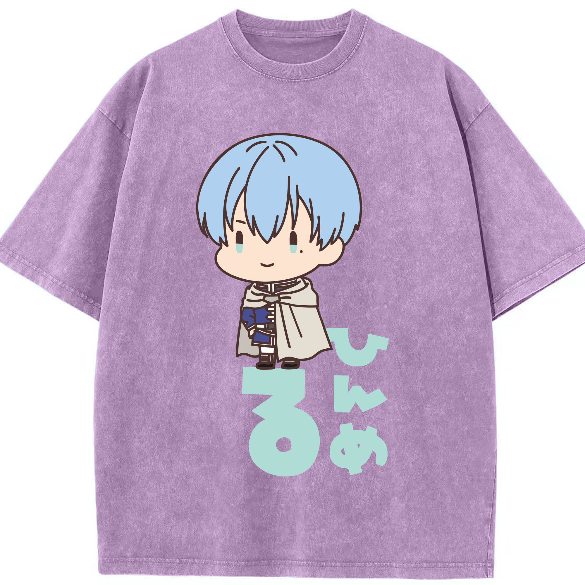 （画像用） 葬送のフリーレン Frieren 綿100% ヴィンテージ風 半袖Tシャツ（フロントプリント）