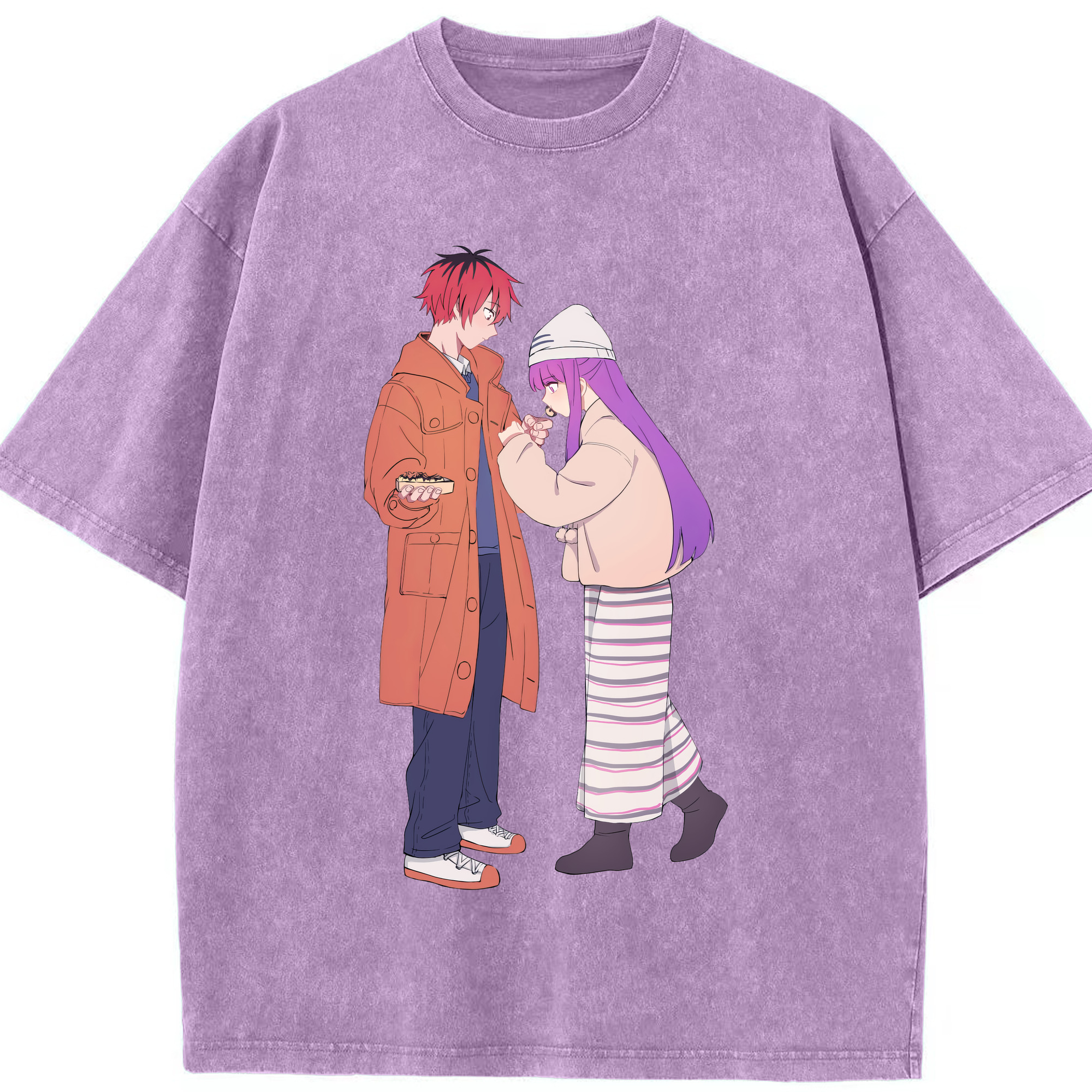 （画像用） 葬送のフリーレン Frieren 綿100% ヴィンテージ風 半袖Tシャツ（フロントプリント）