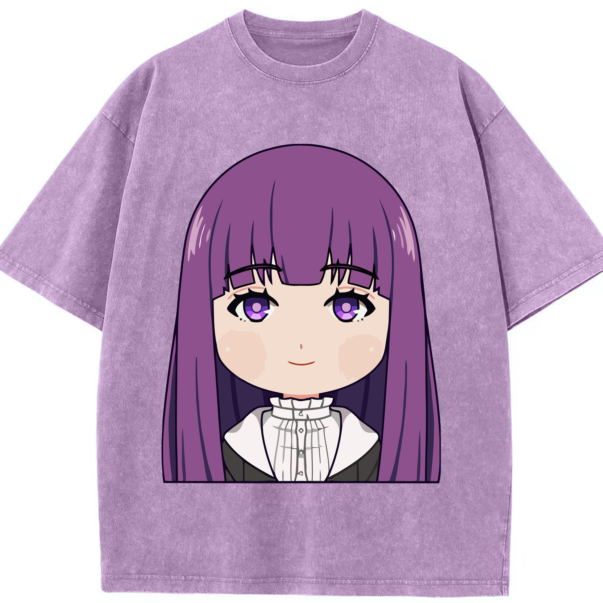 （画像用） 葬送のフリーレン Frieren 綿100% ヴィンテージ風 半袖Tシャツ（フロントプリント）