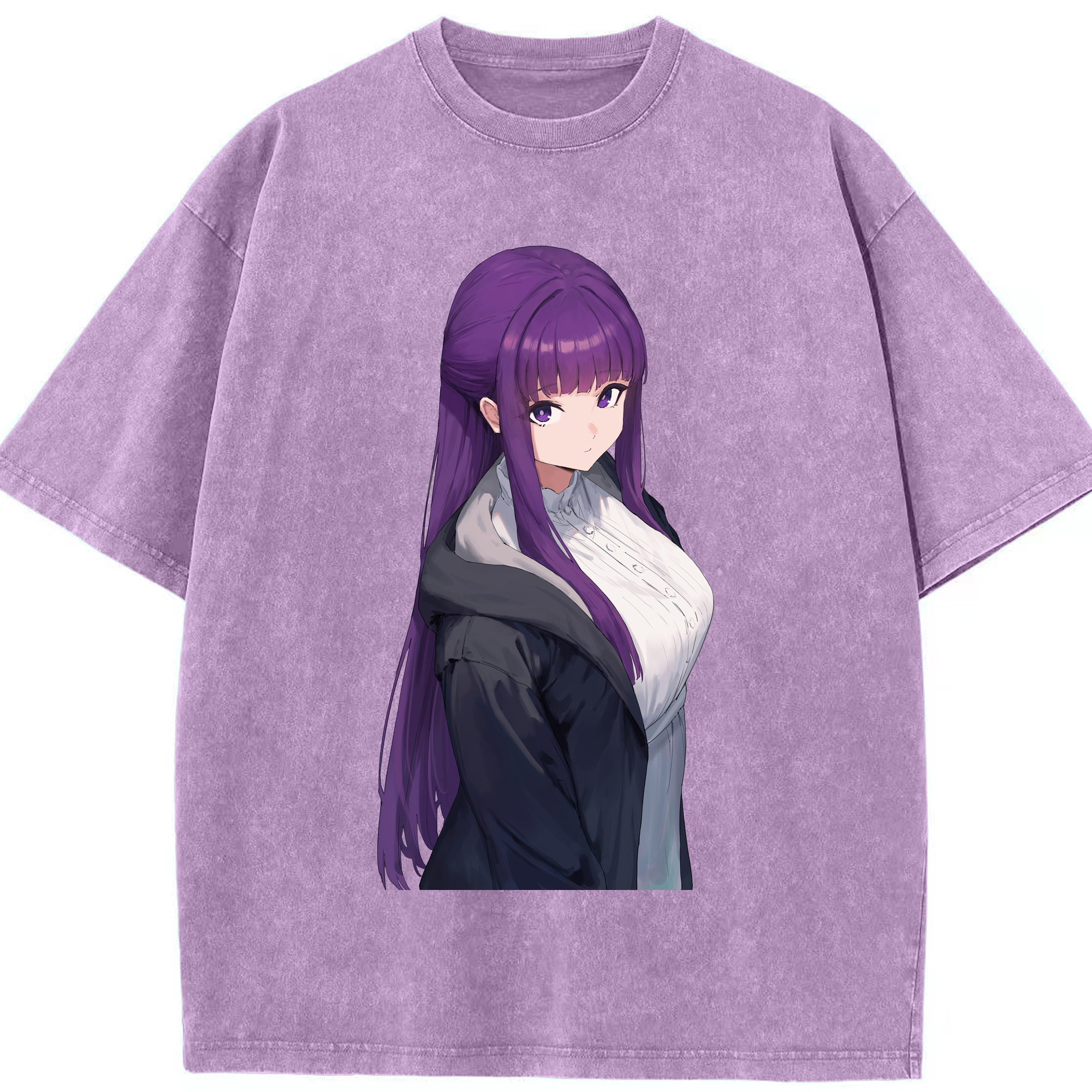 （画像用） 葬送のフリーレン Frieren 綿100% ヴィンテージ風 半袖Tシャツ（フロントプリント）