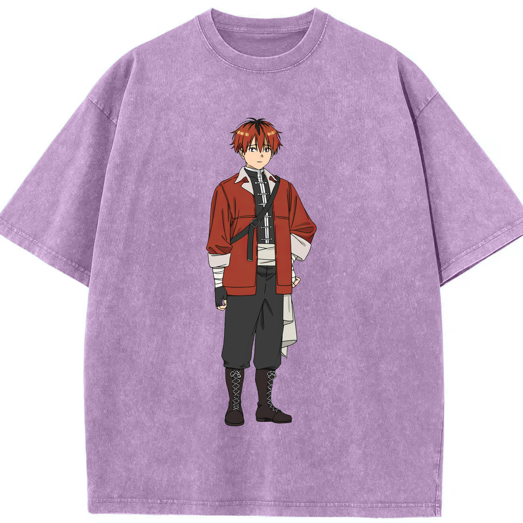 （画像用） 葬送のフリーレン Frieren 綿100% ヴィンテージ風 半袖Tシャツ（フロントプリント）