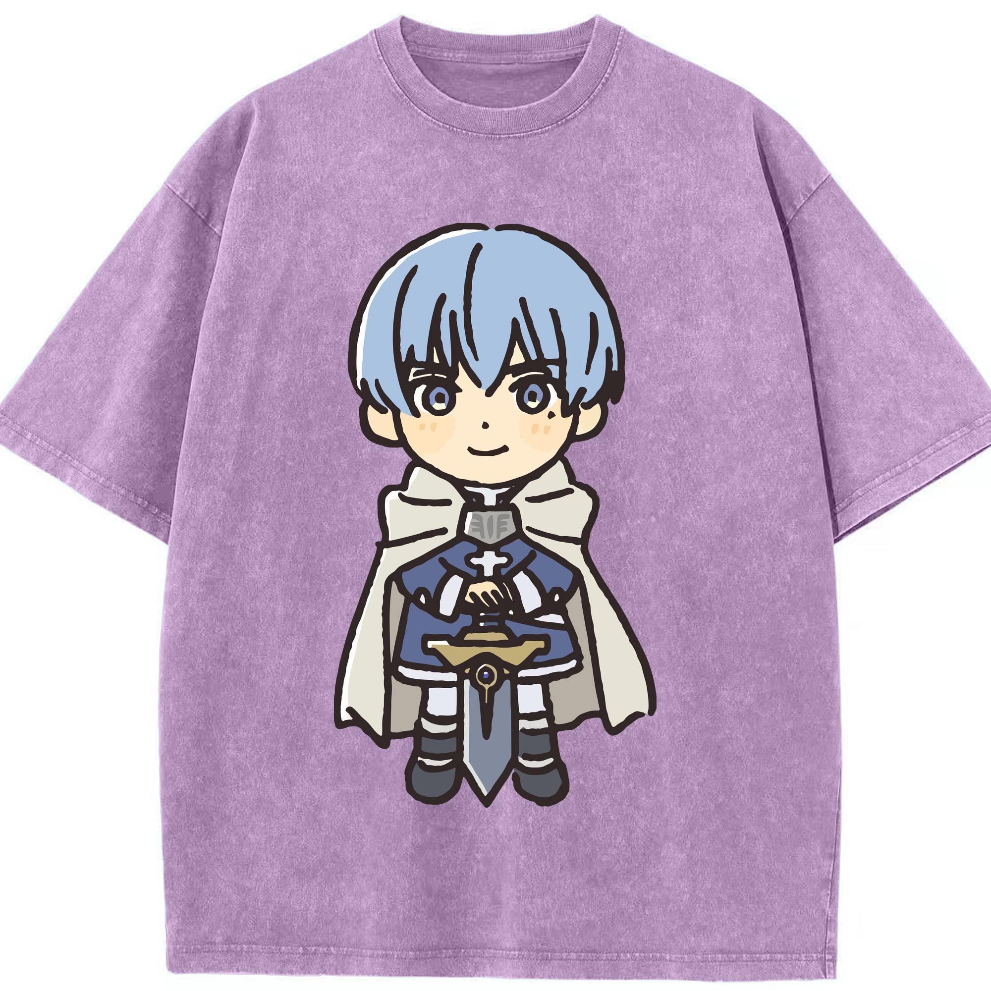 （画像用） 葬送のフリーレン Frieren 綿100% ヴィンテージ風 半袖Tシャツ（フロントプリント）