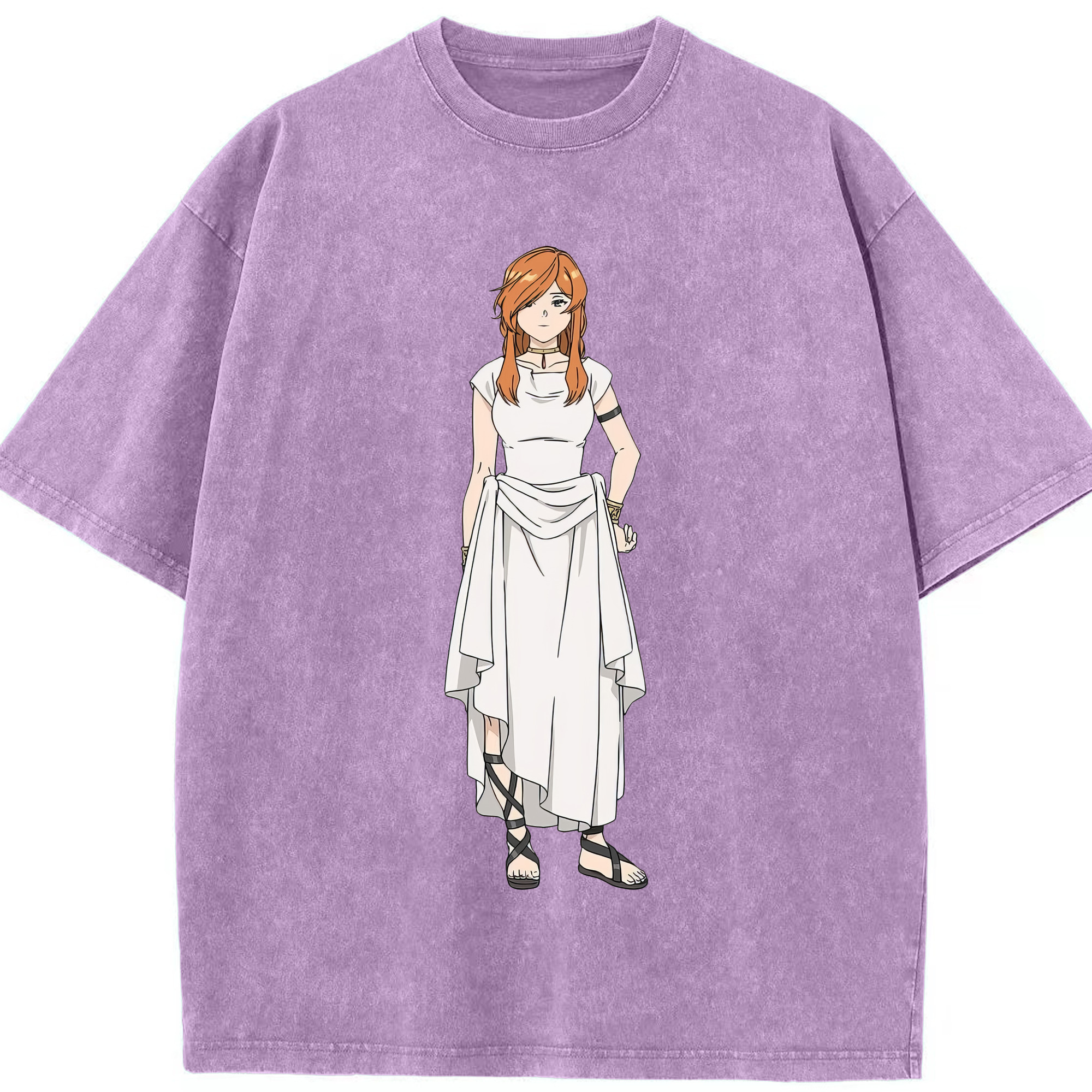 （画像用） 葬送のフリーレン Frieren 綿100% ヴィンテージ風 半袖Tシャツ（フロントプリント）