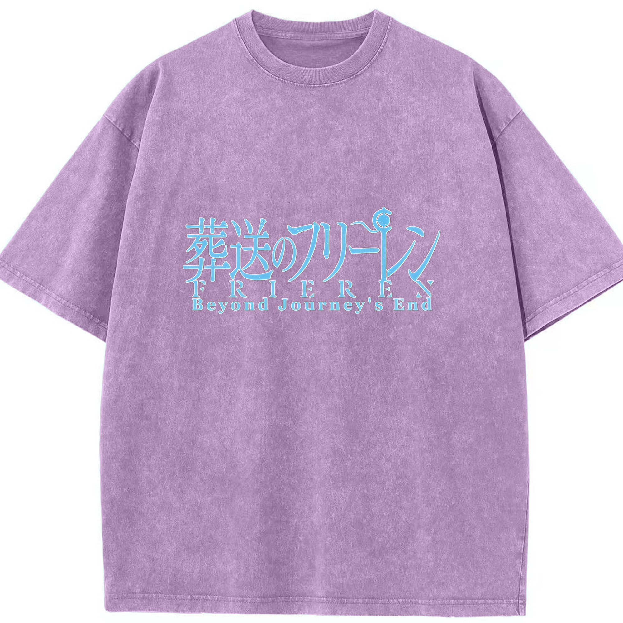 （画像用） 葬送のフリーレン Frieren 綿100% ヴィンテージ風 半袖Tシャツ（フロントプリント）