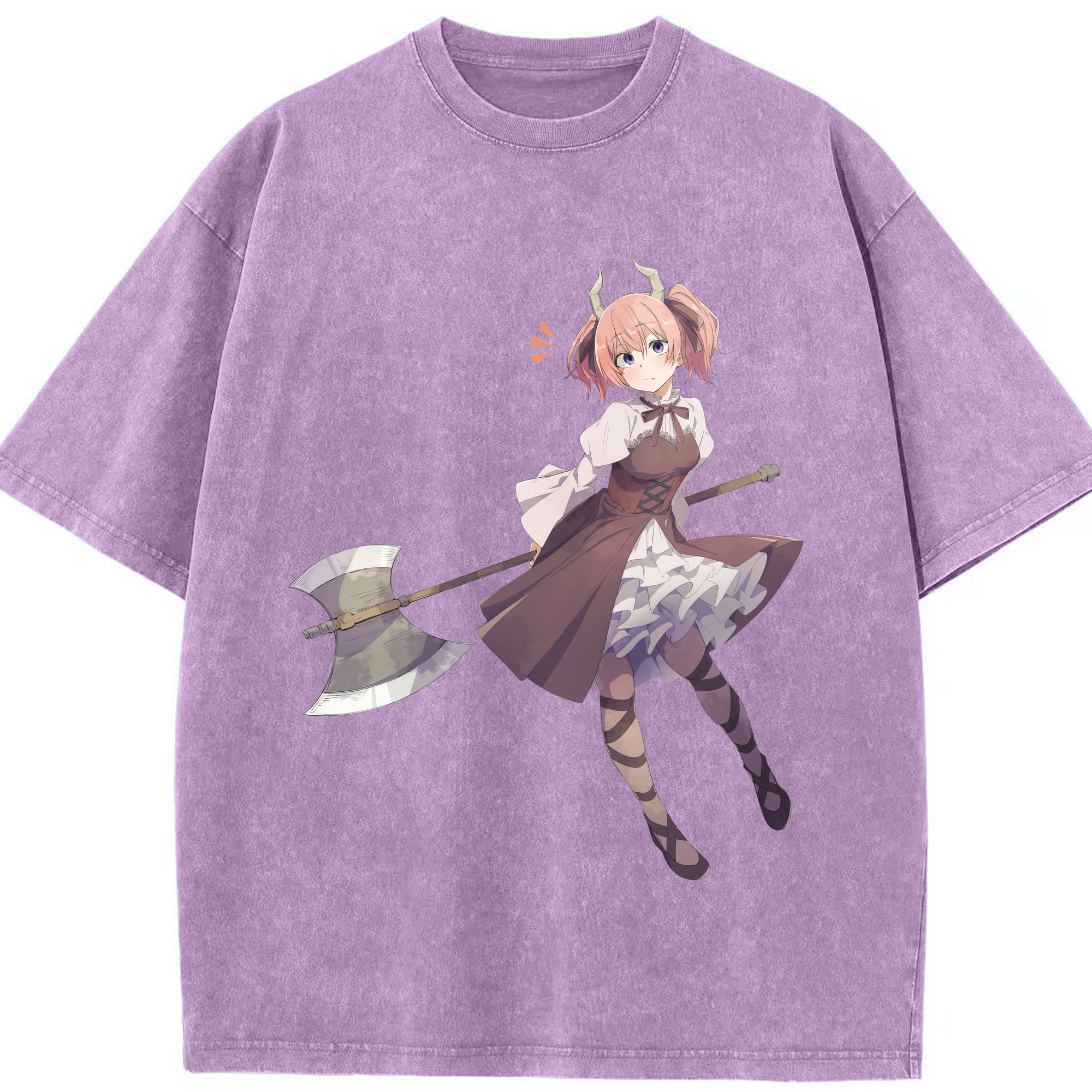 （画像用） 葬送のフリーレン Frieren 綿100% ヴィンテージ風 半袖Tシャツ（フロントプリント）
