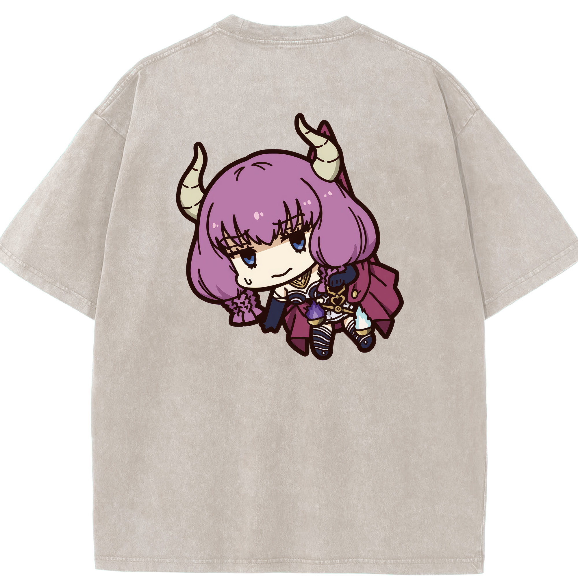（画像用） 葬送のフリーレン Frieren 綿100% ヴィンテージ風 半袖Tシャツ（背面プリント）