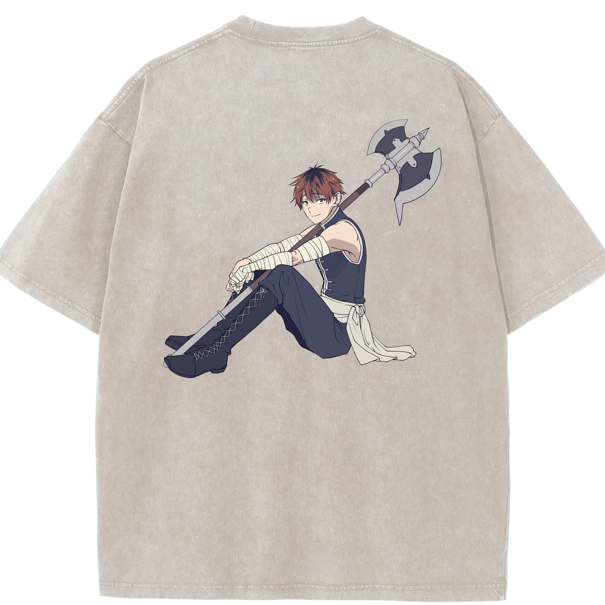 （画像用） 葬送のフリーレン Frieren 綿100% ヴィンテージ風 半袖Tシャツ（背面プリント）