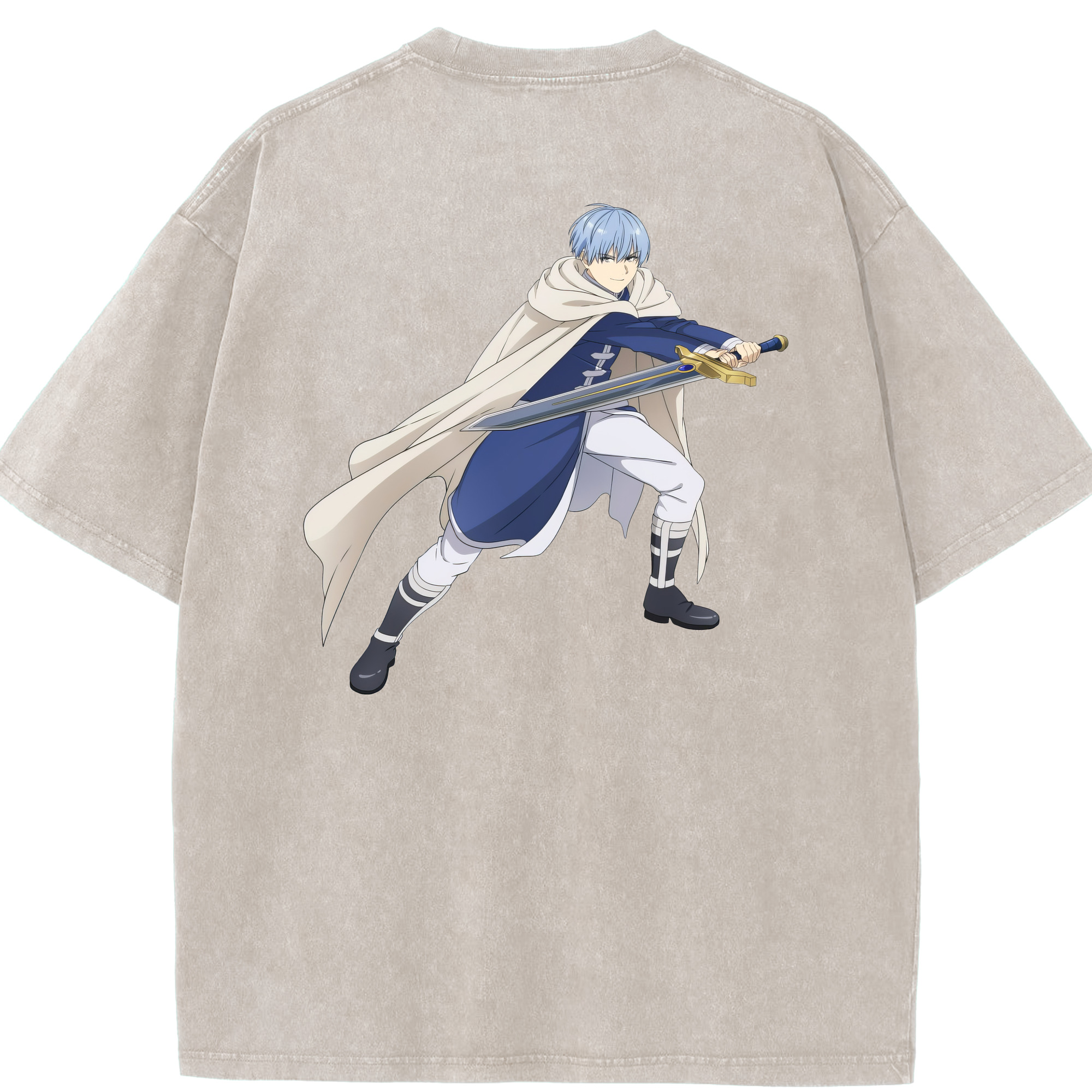 （画像用） 葬送のフリーレン Frieren 綿100% ヴィンテージ風 半袖Tシャツ（背面プリント）