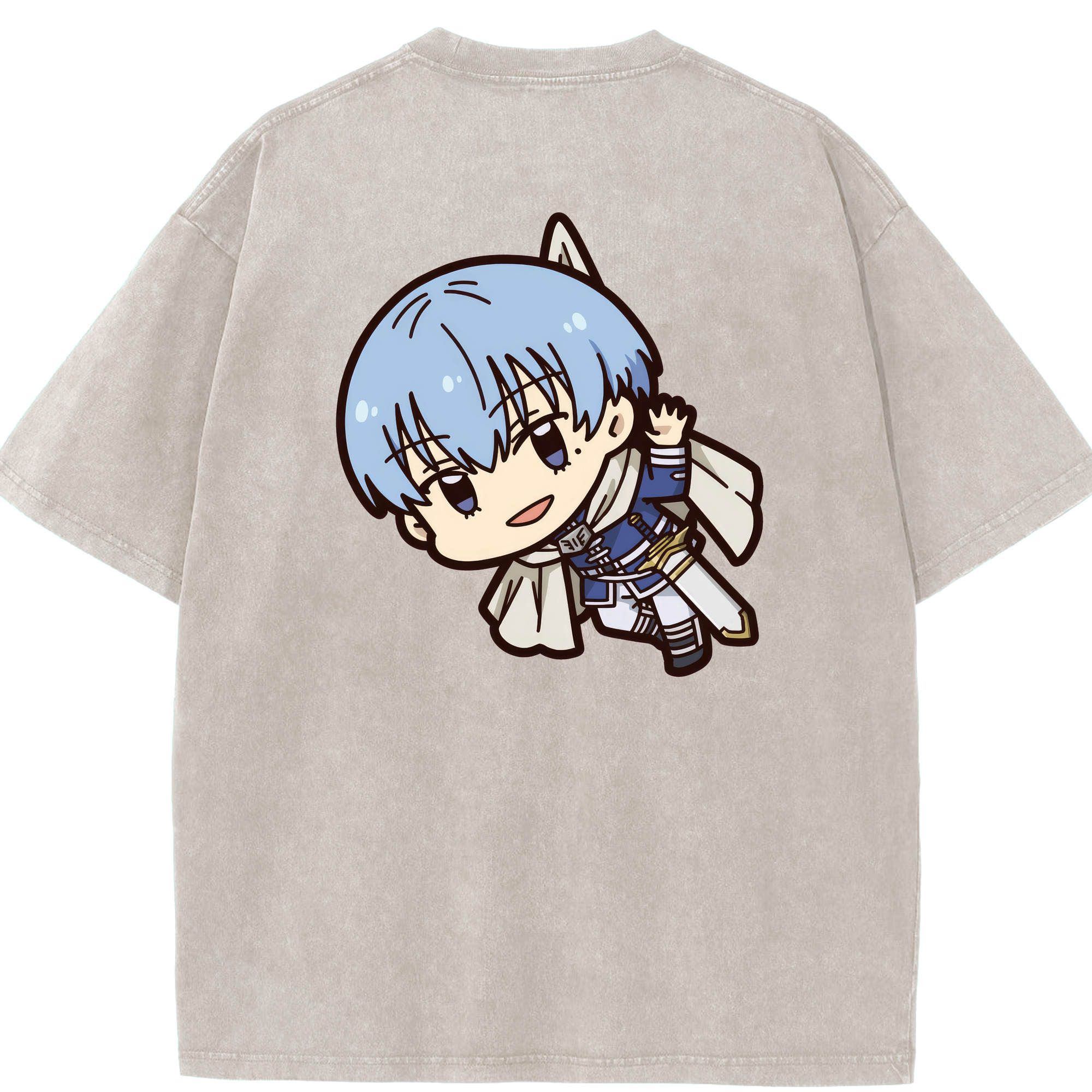 （画像用） 葬送のフリーレン Frieren 綿100% ヴィンテージ風 半袖Tシャツ（背面プリント）