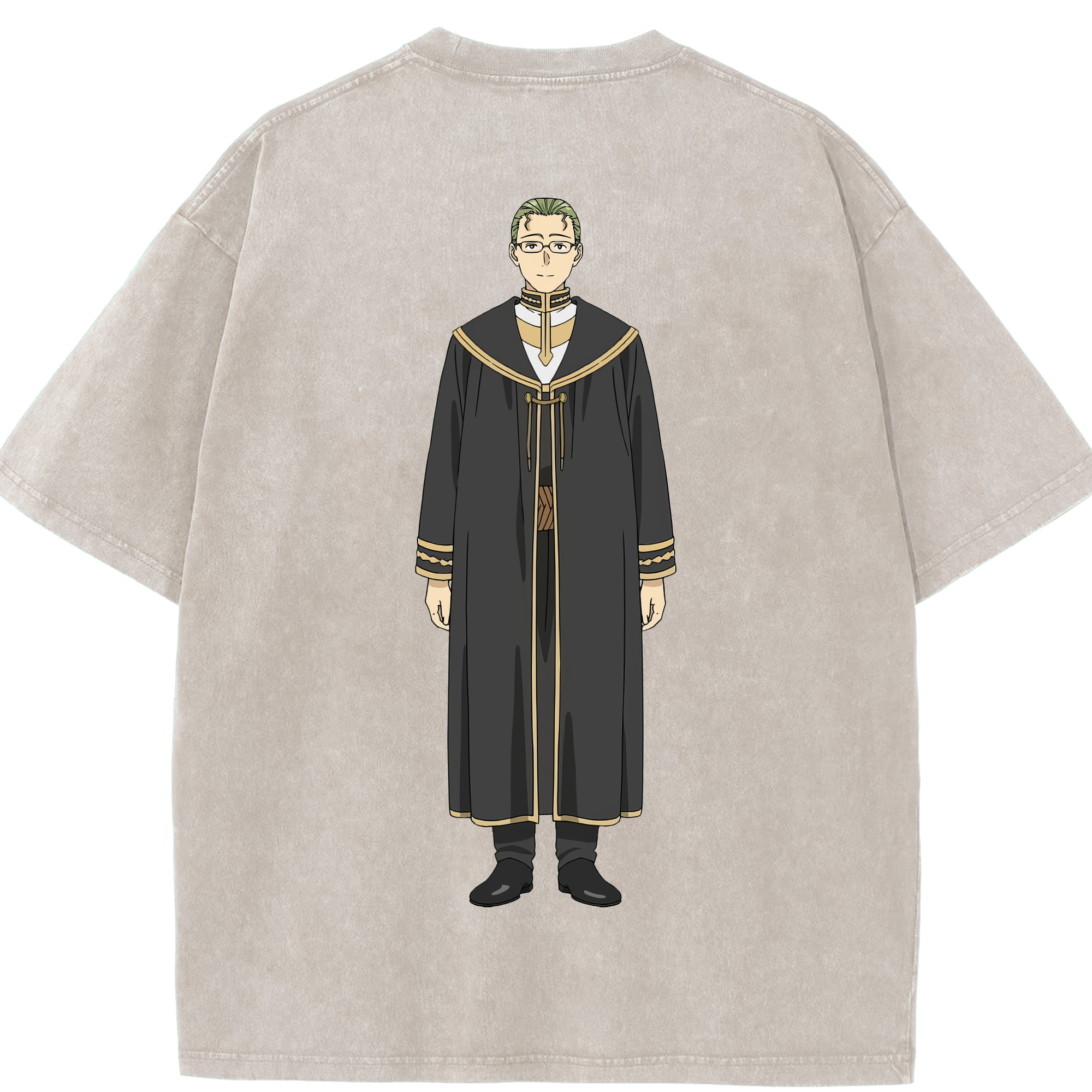 （画像用） 葬送のフリーレン Frieren 綿100% ヴィンテージ風 半袖Tシャツ（背面プリント）