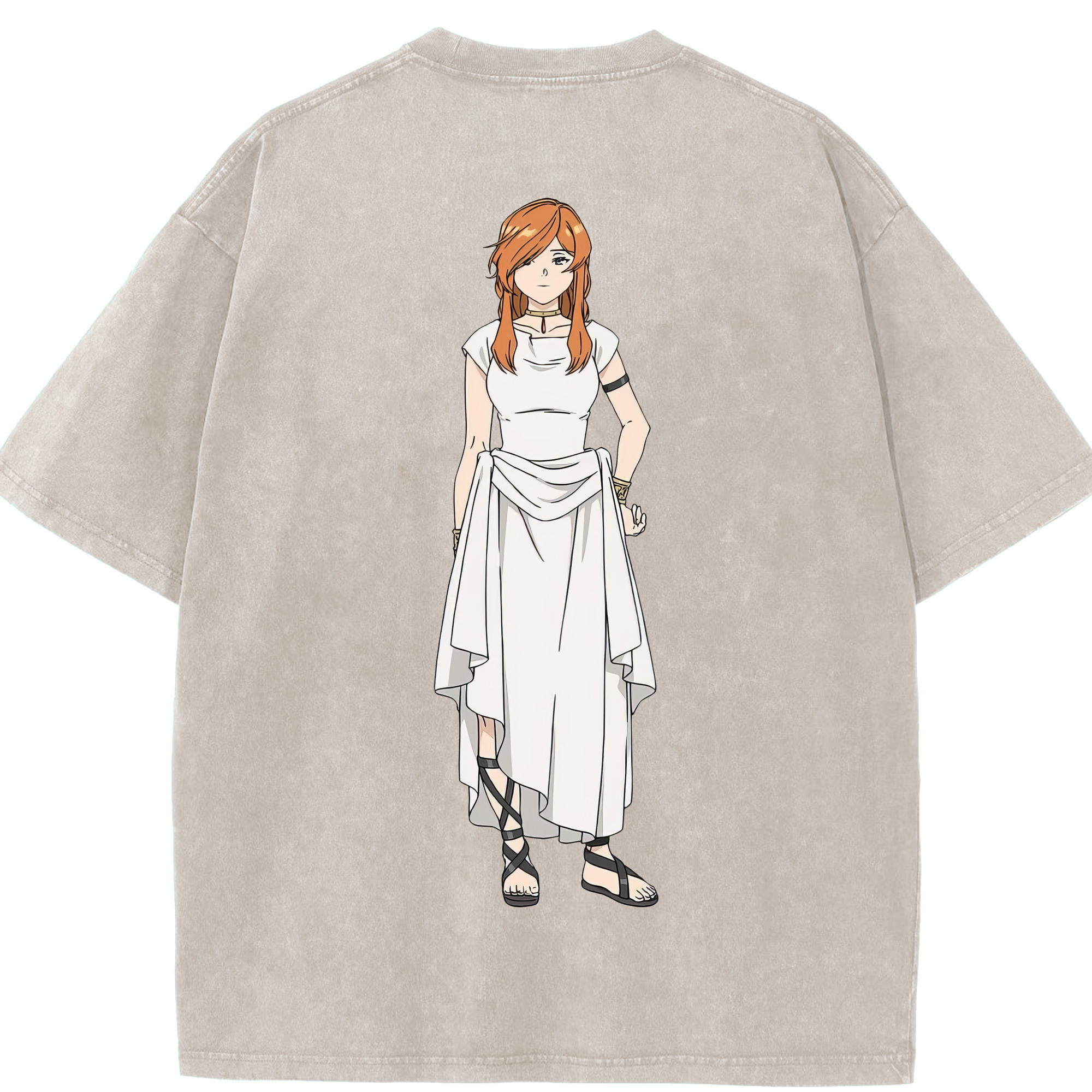 （画像用） 葬送のフリーレン Frieren 綿100% ヴィンテージ風 半袖Tシャツ（背面プリント）