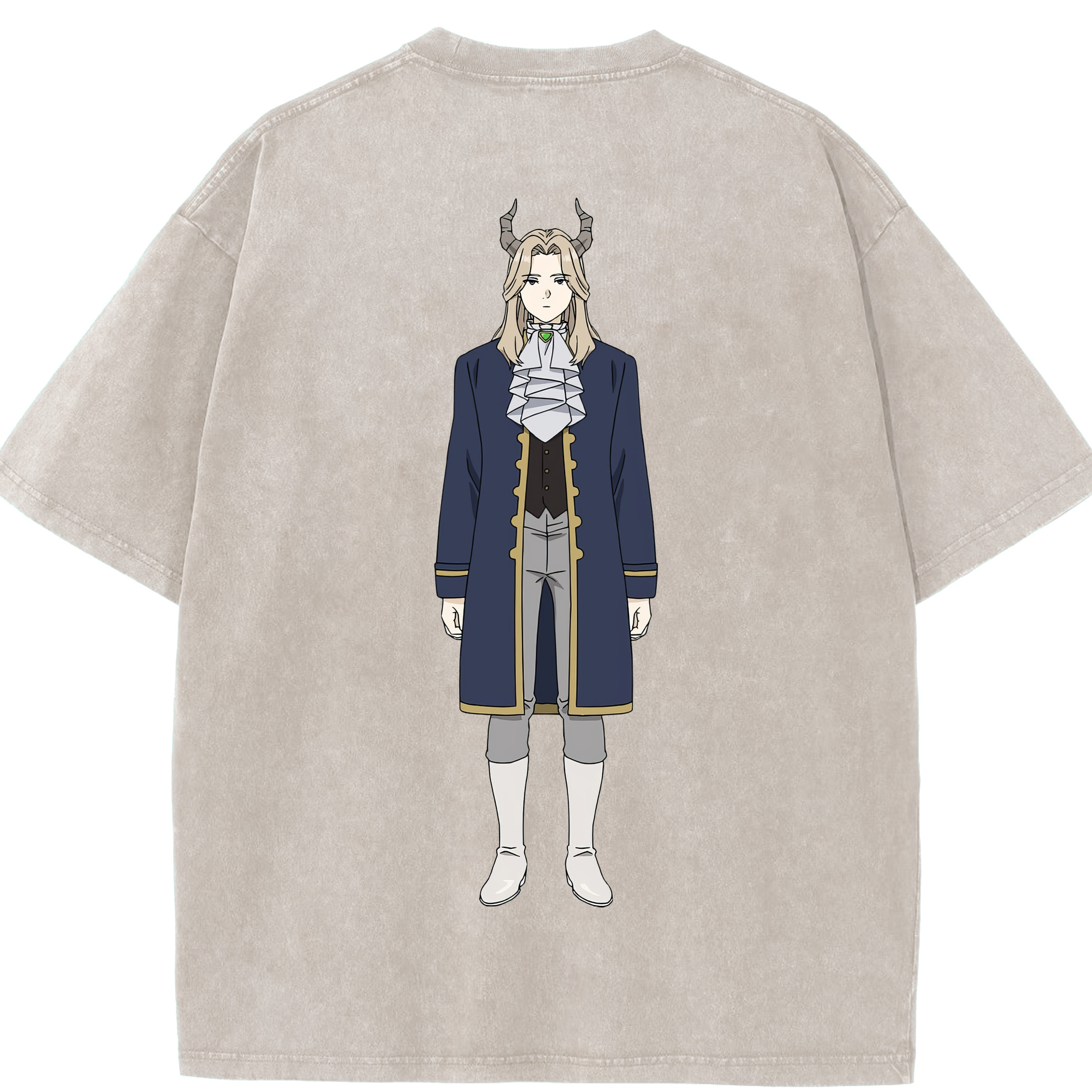（画像用） 葬送のフリーレン Frieren 綿100% ヴィンテージ風 半袖Tシャツ（背面プリント）