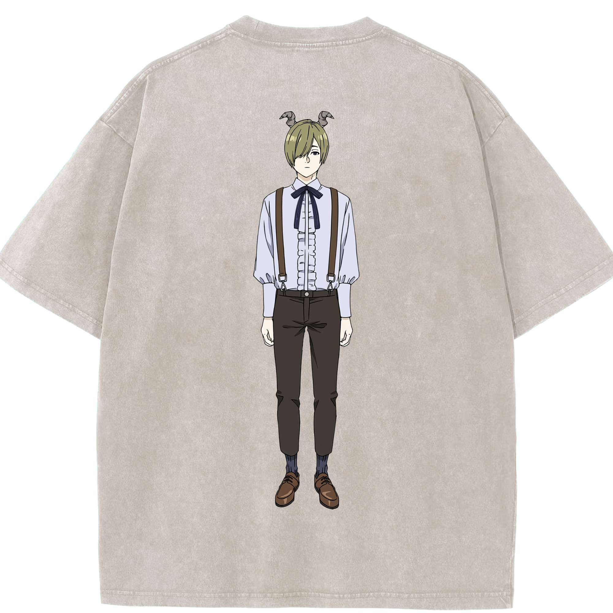 （画像用） 葬送のフリーレン Frieren 綿100% ヴィンテージ風 半袖Tシャツ（背面プリント）