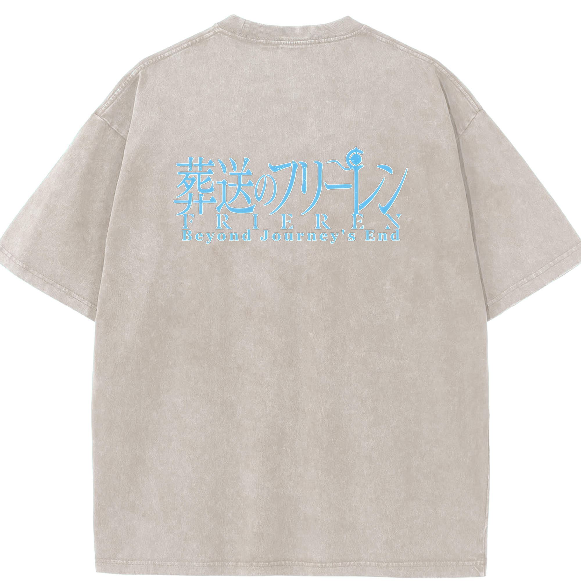 （画像用） 葬送のフリーレン Frieren 綿100% ヴィンテージ風 半袖Tシャツ（背面プリント）