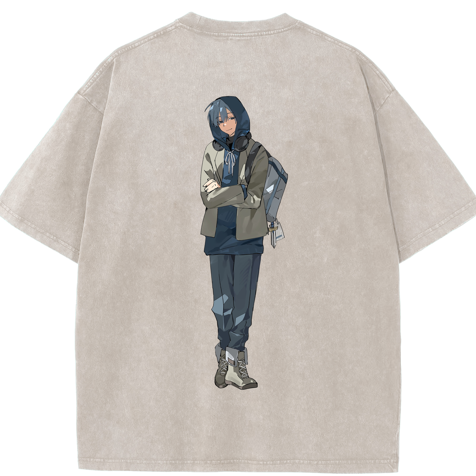 （画像用） 葬送のフリーレン Frieren 綿100% ヴィンテージ風 半袖Tシャツ（背面プリント）