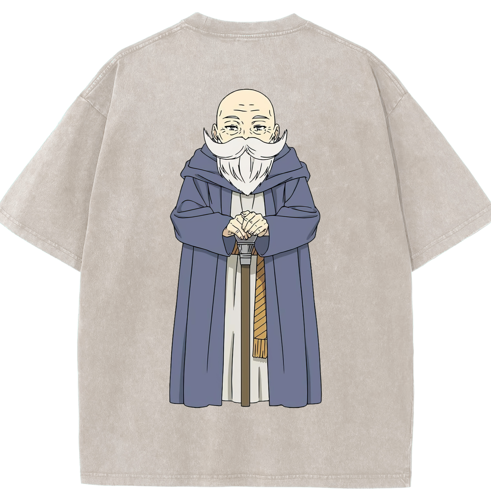 （画像用） 葬送のフリーレン Frieren 綿100% ヴィンテージ風 半袖Tシャツ（背面プリント）
