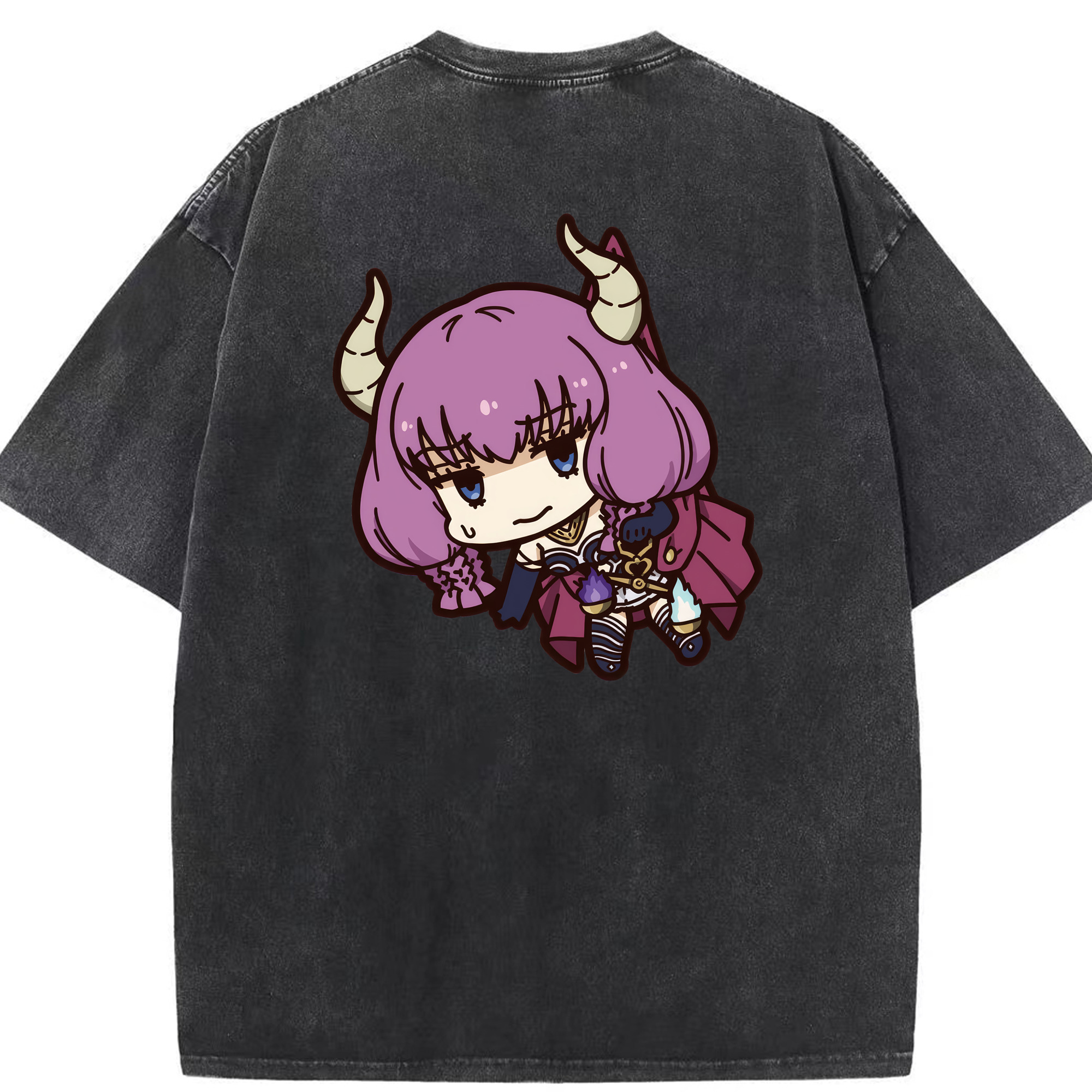 （画像用） 葬送のフリーレン Frieren 綿100% ヴィンテージ風 半袖Tシャツ（背面プリント）