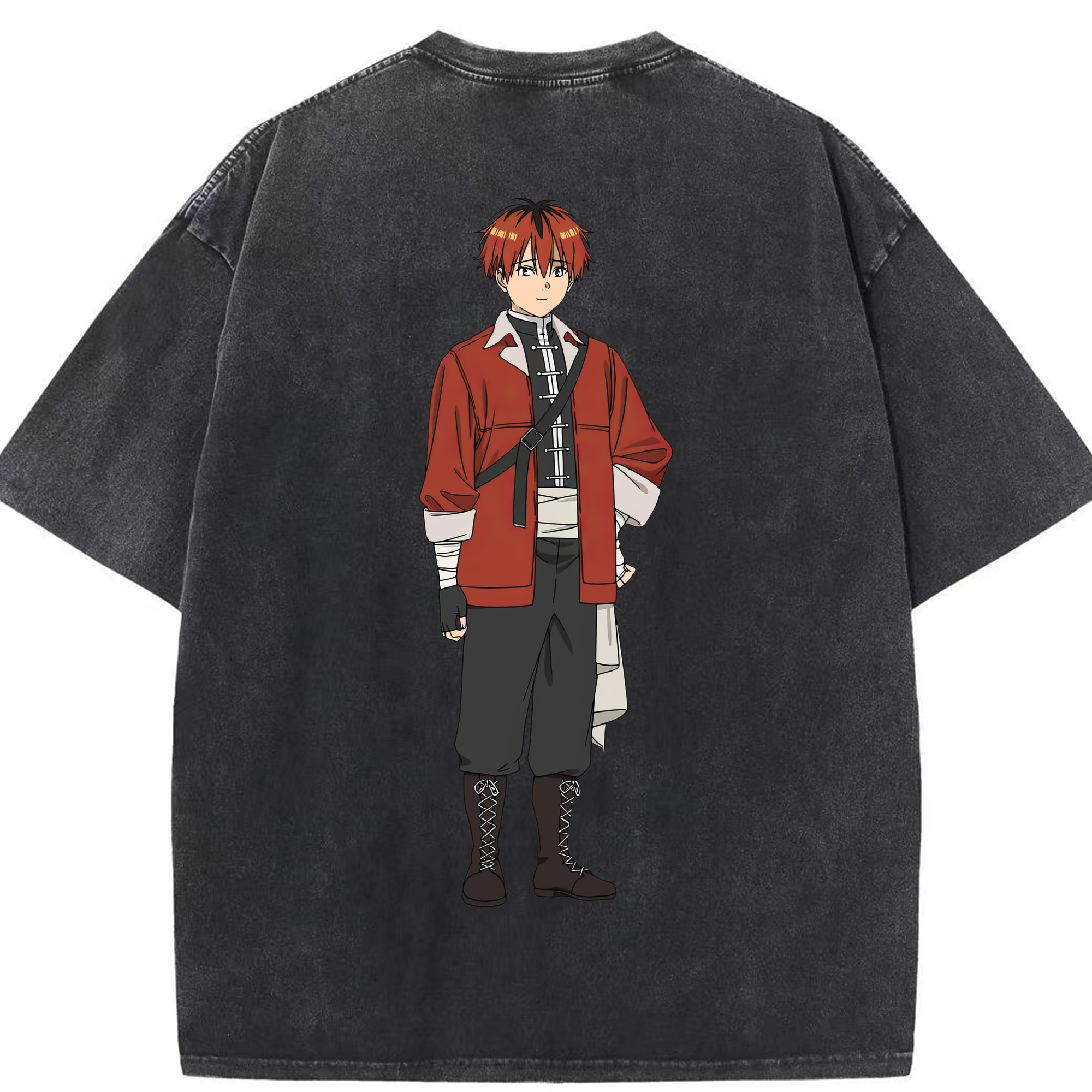 （画像用） 葬送のフリーレン Frieren 綿100% ヴィンテージ風 半袖Tシャツ（背面プリント）