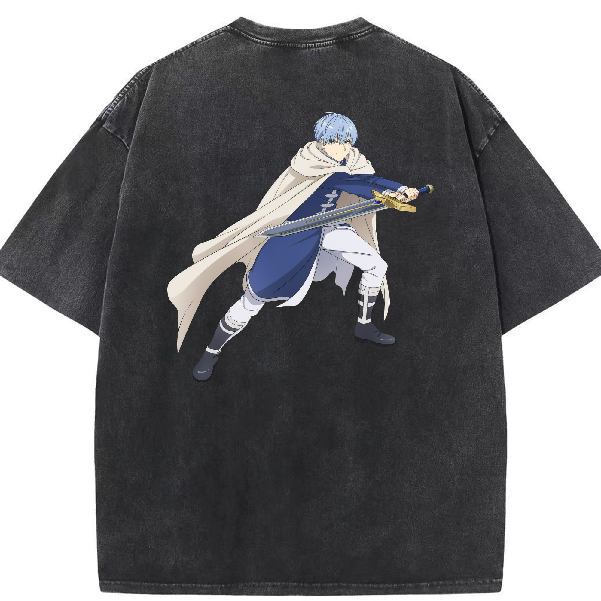 （画像用） 葬送のフリーレン Frieren 綿100% ヴィンテージ風 半袖Tシャツ（背面プリント）