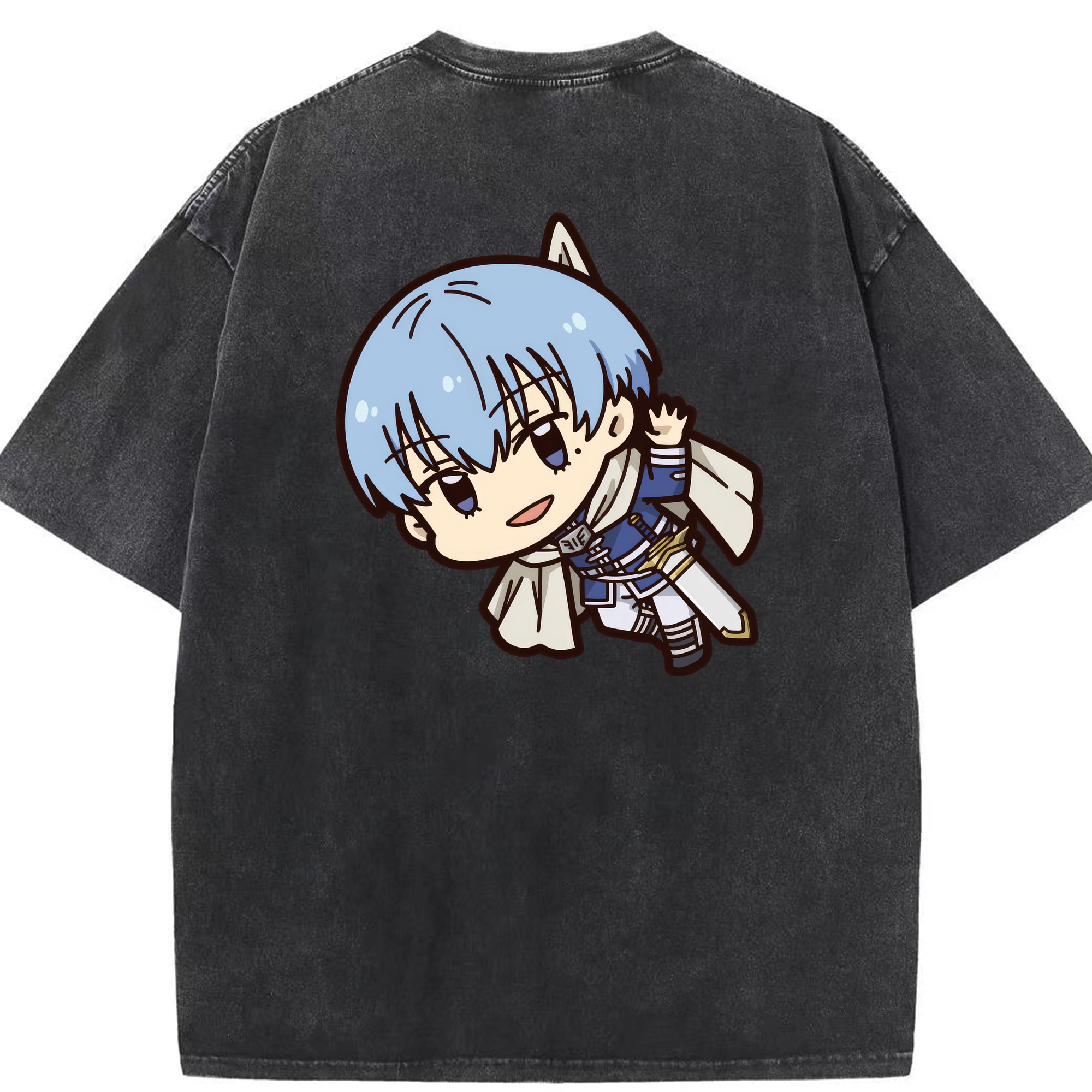 （画像用） 葬送のフリーレン Frieren 綿100% ヴィンテージ風 半袖Tシャツ（背面プリント）
