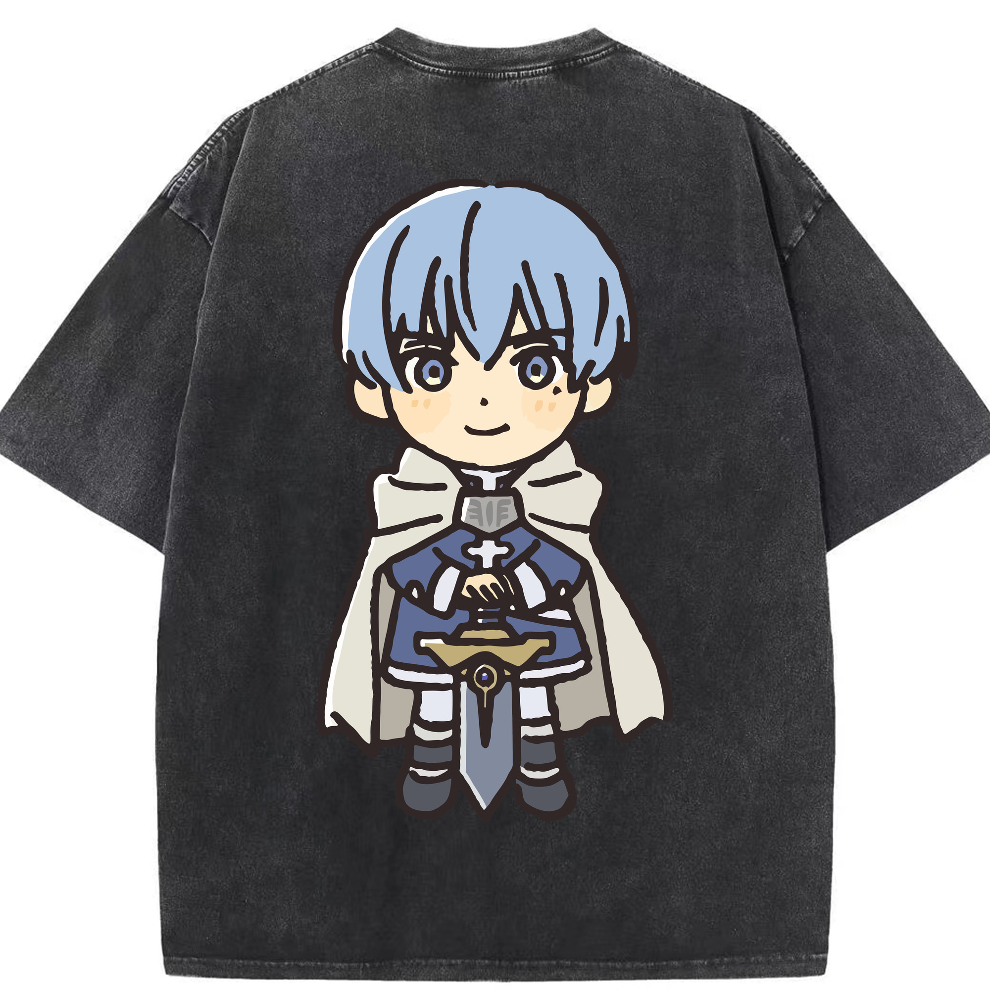 （画像用） 葬送のフリーレン Frieren 綿100% ヴィンテージ風 半袖Tシャツ（背面プリント）