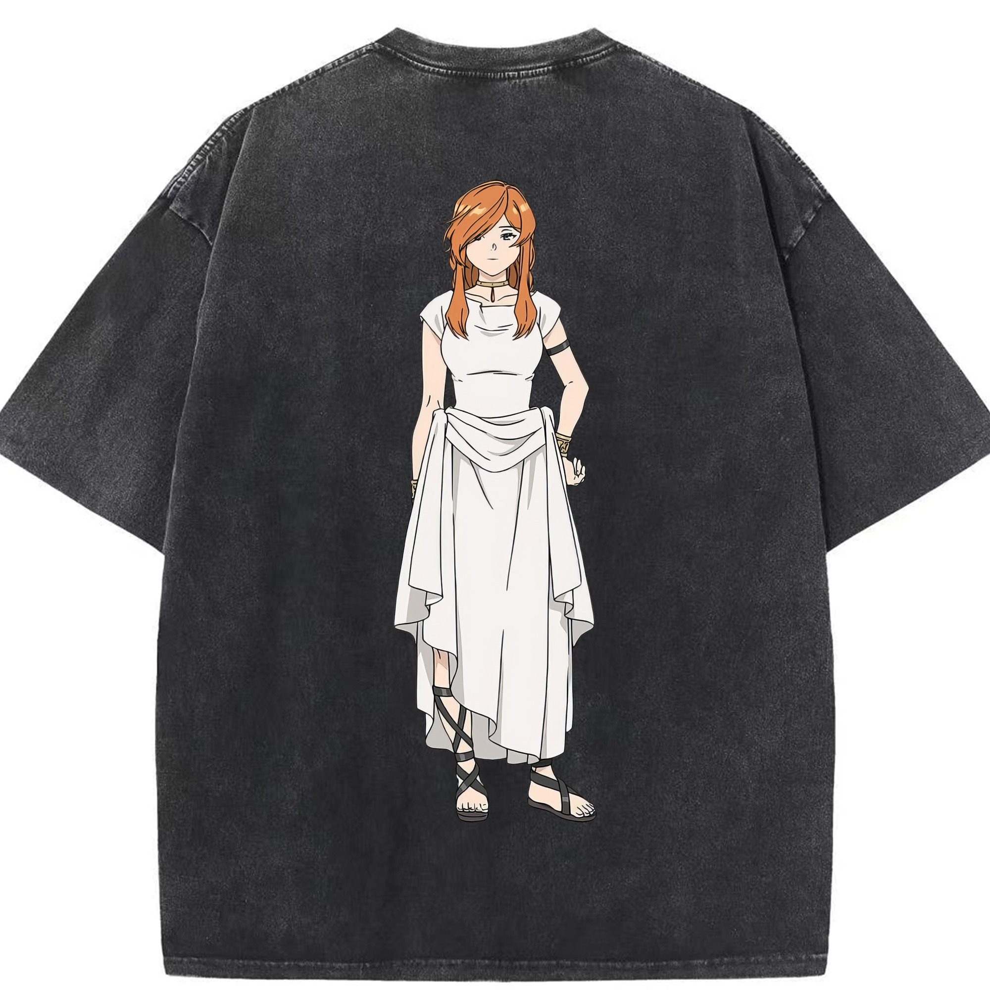 （画像用） 葬送のフリーレン Frieren 綿100% ヴィンテージ風 半袖Tシャツ（背面プリント）