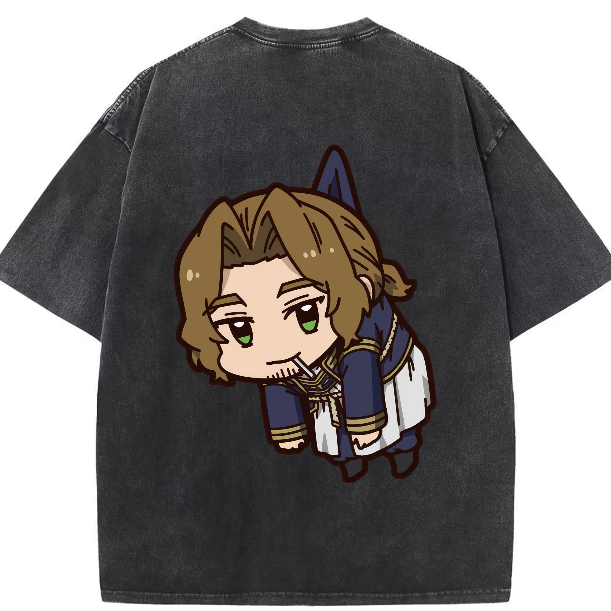 （画像用） 葬送のフリーレン Frieren 綿100% ヴィンテージ風 半袖Tシャツ（背面プリント）