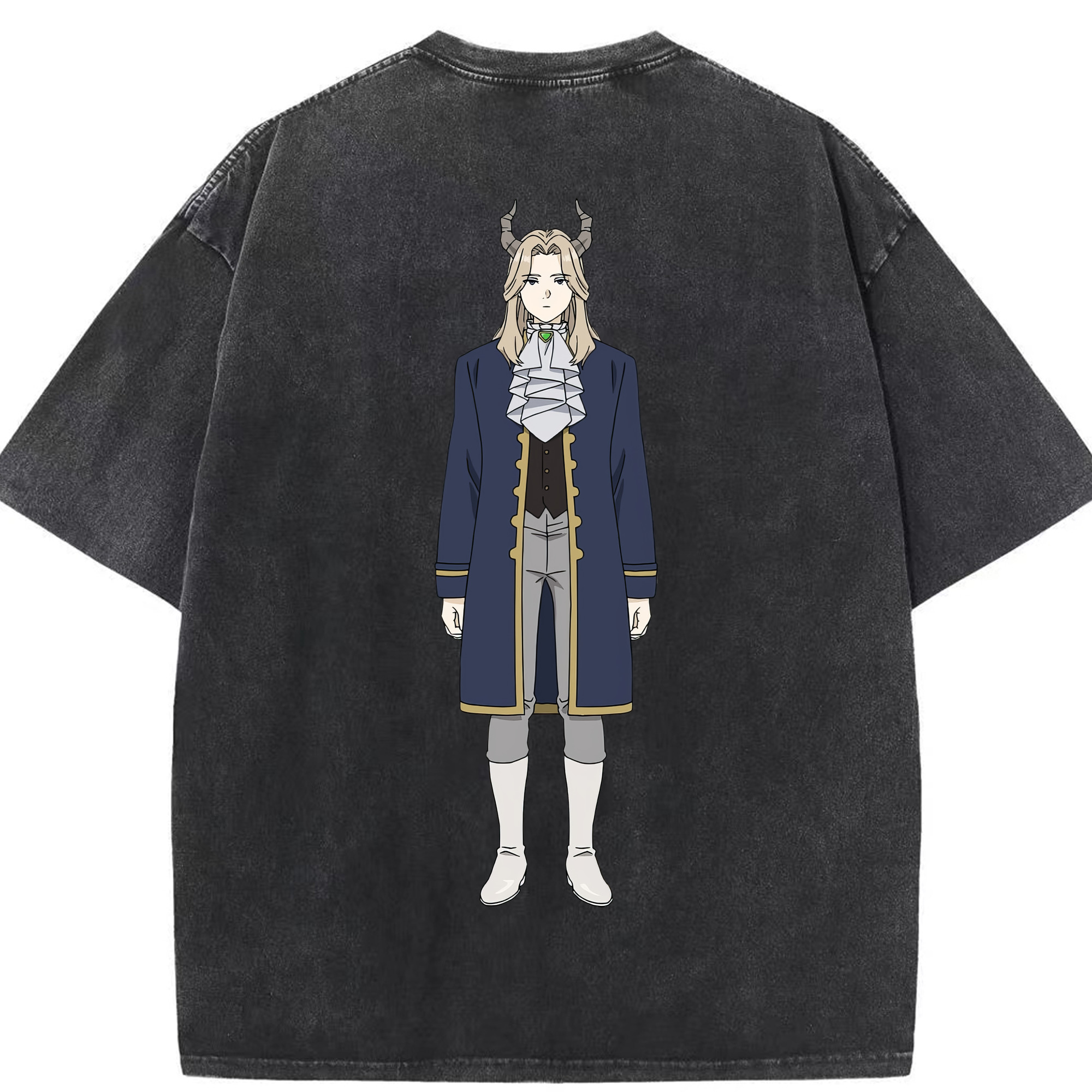 （画像用） 葬送のフリーレン Frieren 綿100% ヴィンテージ風 半袖Tシャツ（背面プリント）