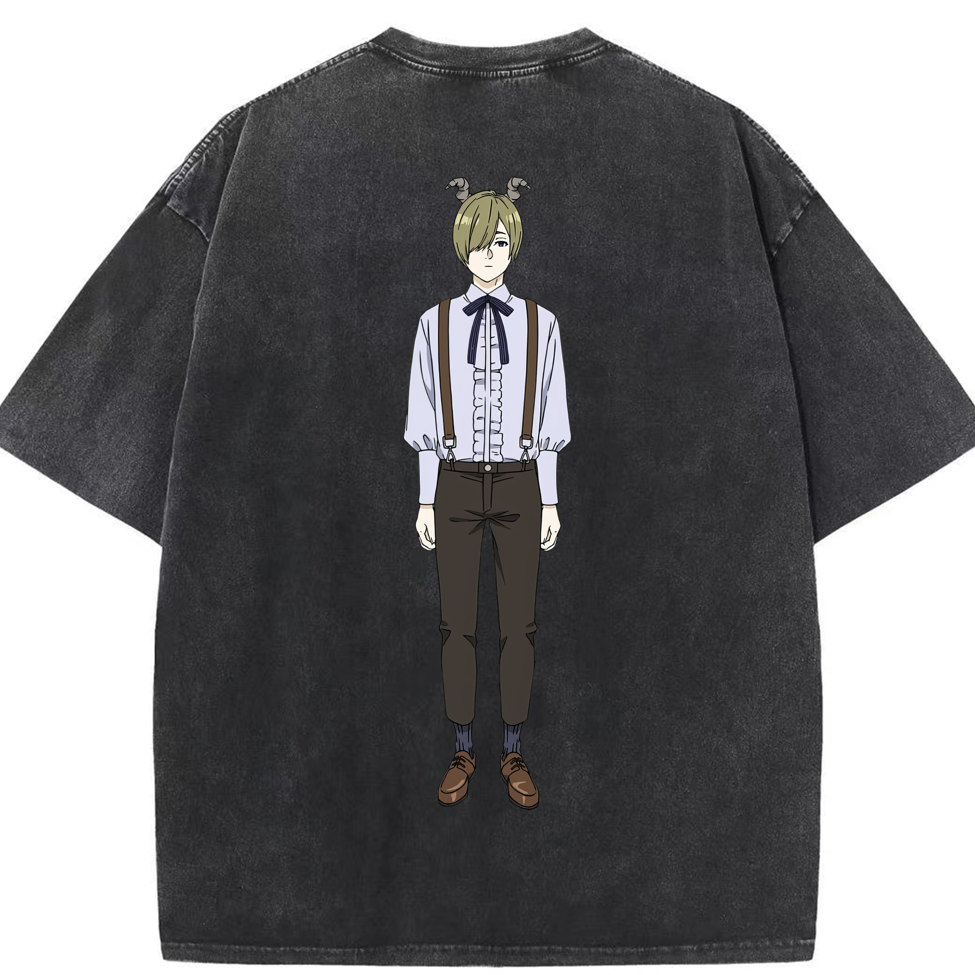（画像用） 葬送のフリーレン Frieren 綿100% ヴィンテージ風 半袖Tシャツ（背面プリント）