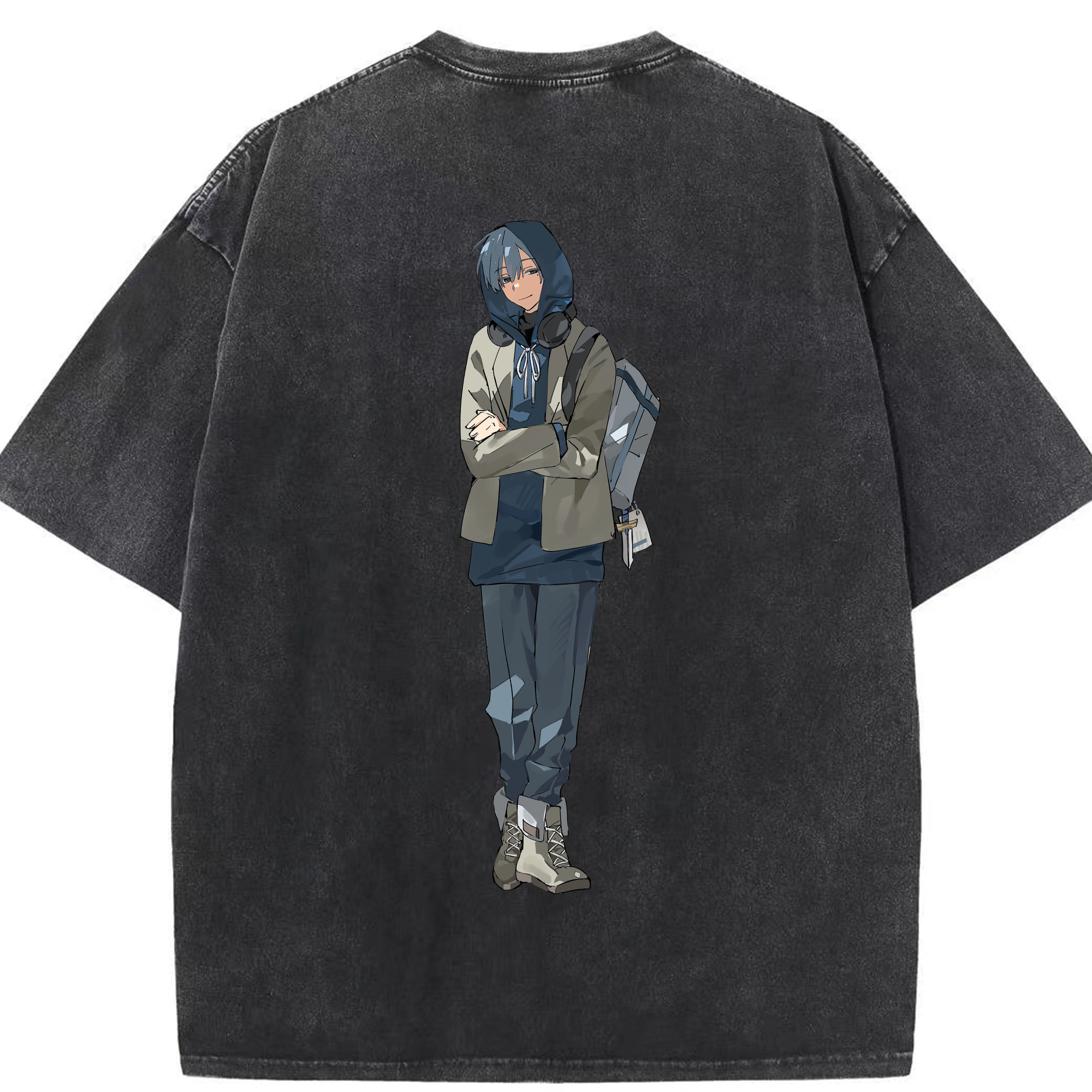 （画像用） 葬送のフリーレン Frieren 綿100% ヴィンテージ風 半袖Tシャツ（背面プリント）