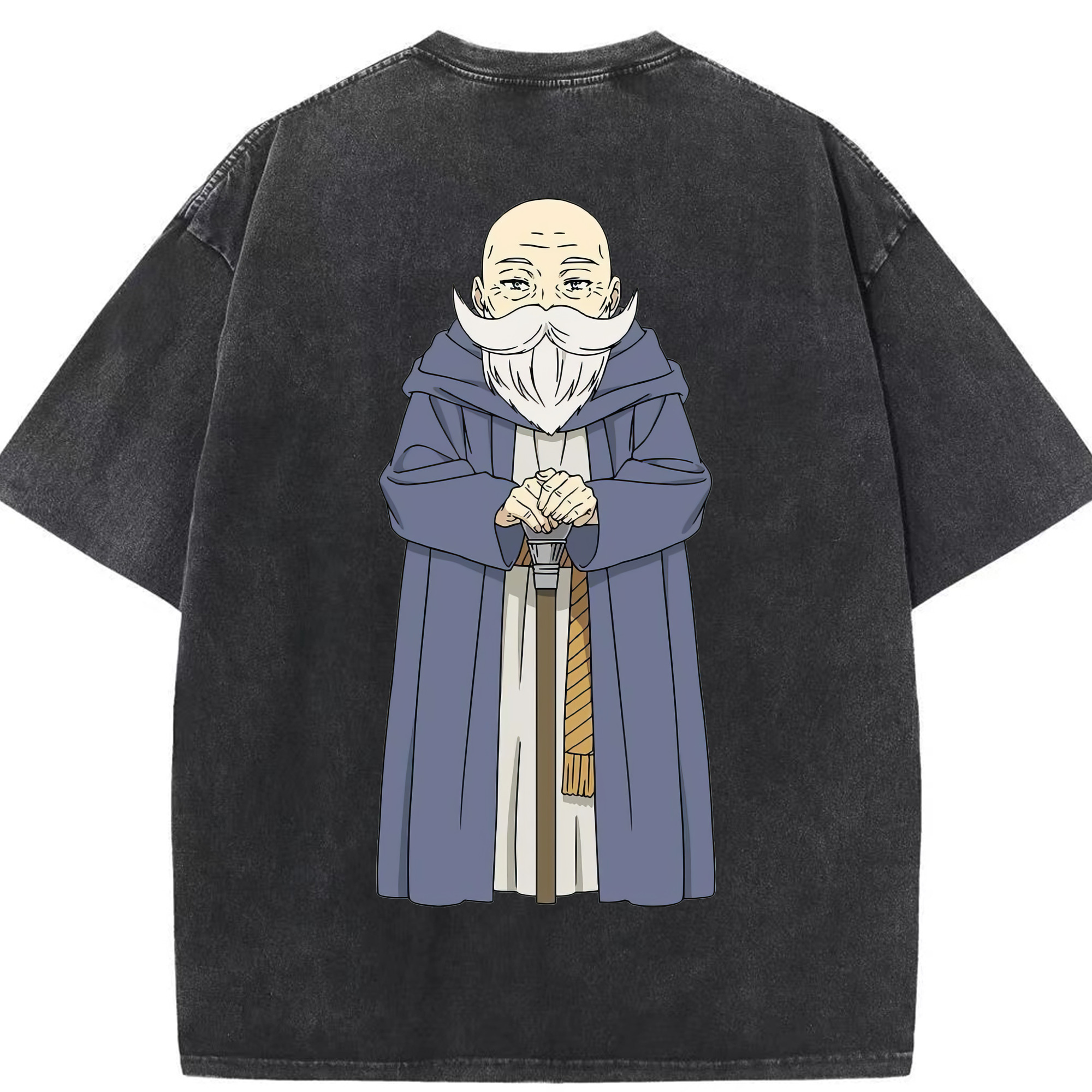 （画像用） 葬送のフリーレン Frieren 綿100% ヴィンテージ風 半袖Tシャツ（背面プリント）