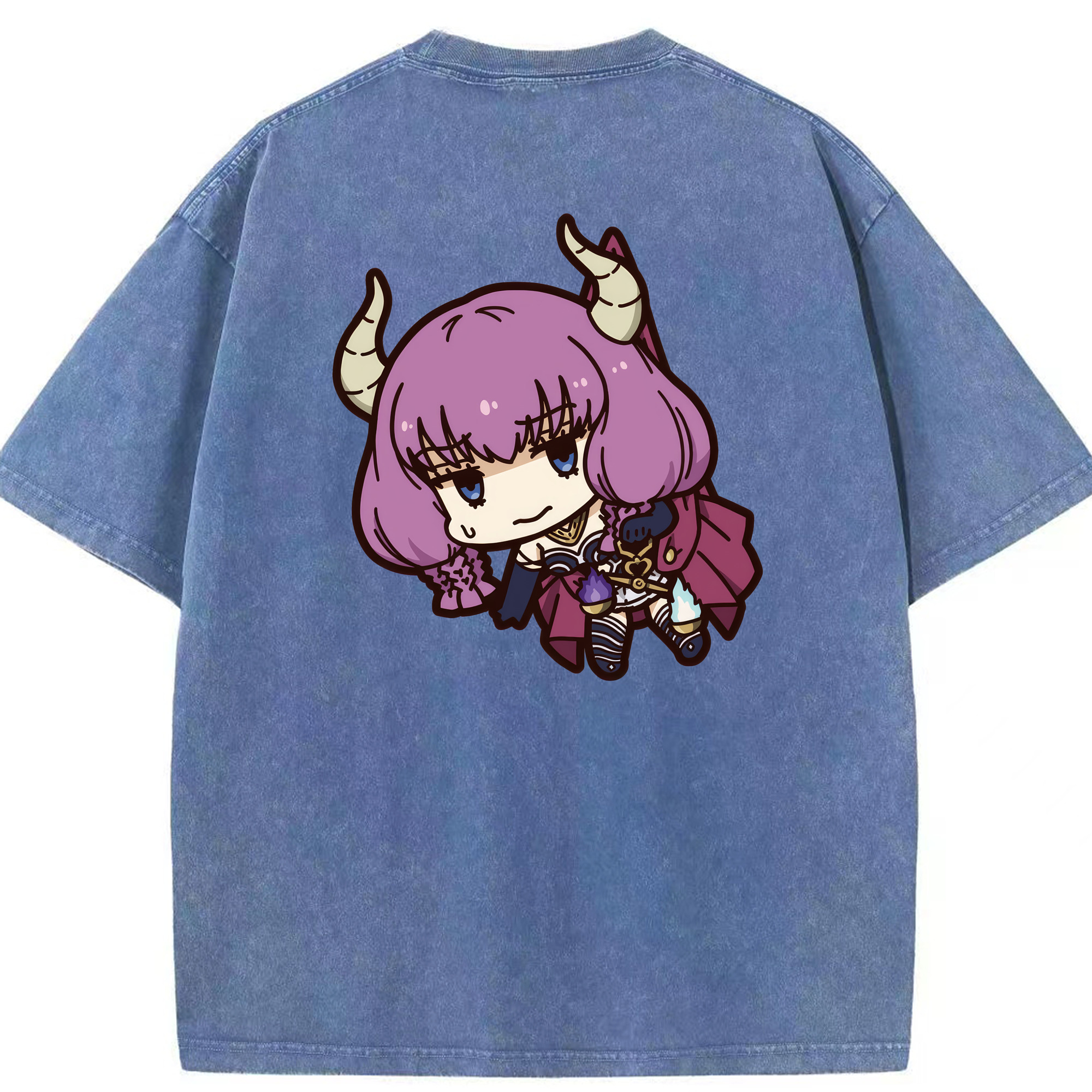 （画像用） 葬送のフリーレン Frieren 綿100% ヴィンテージ風 半袖Tシャツ（背面プリント）