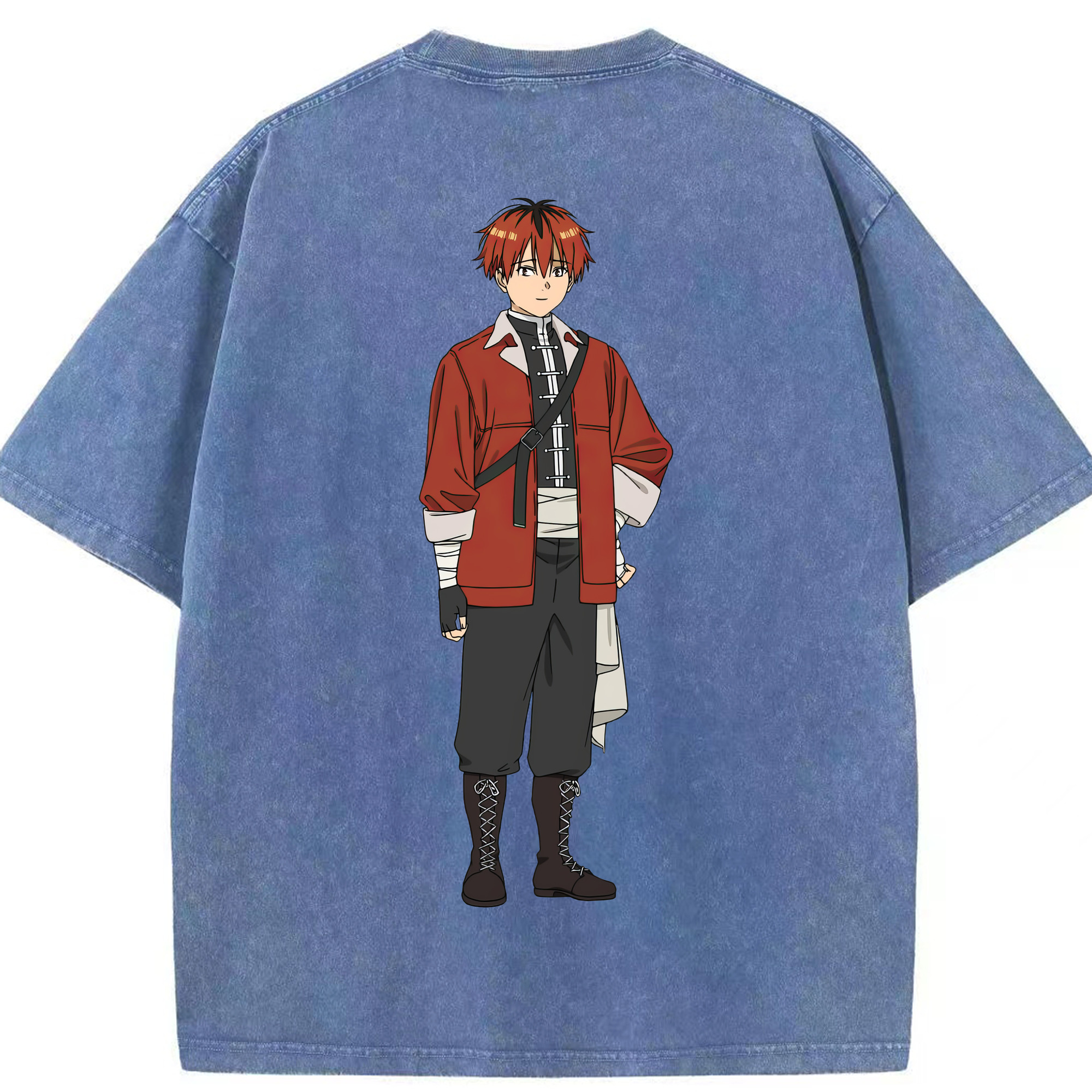 （画像用） 葬送のフリーレン Frieren 綿100% ヴィンテージ風 半袖Tシャツ（背面プリント）