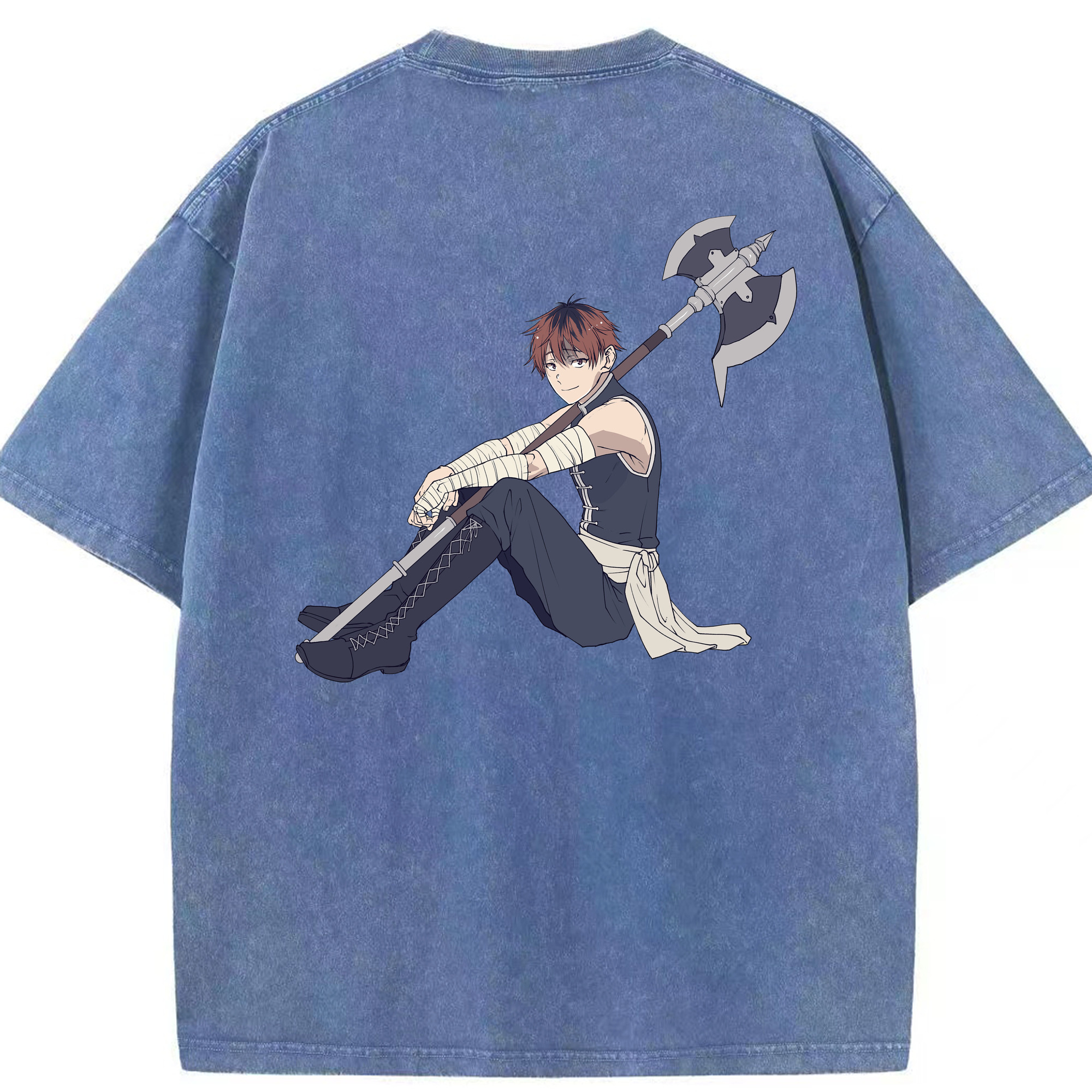 （画像用） 葬送のフリーレン Frieren 綿100% ヴィンテージ風 半袖Tシャツ（背面プリント）