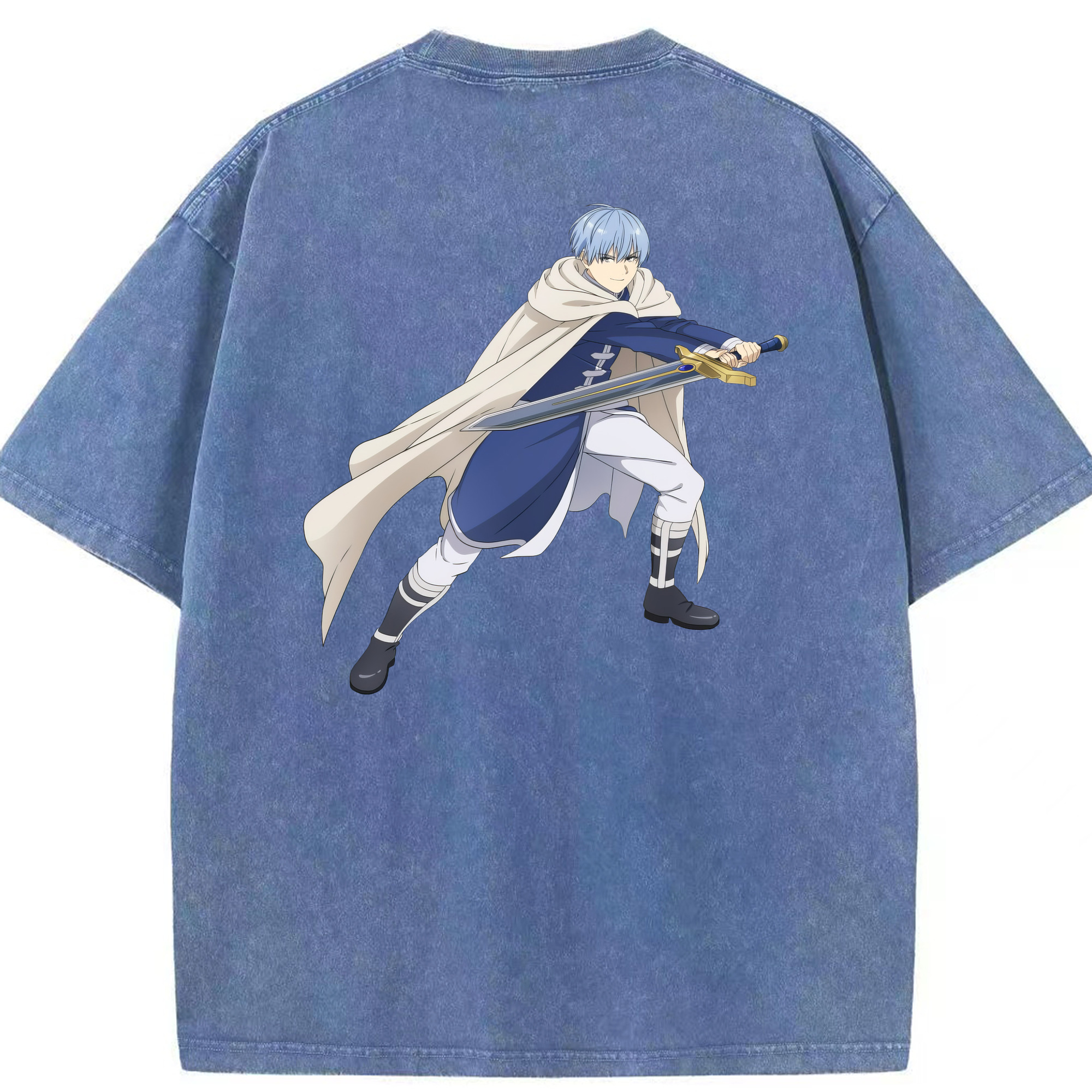（画像用） 葬送のフリーレン Frieren 綿100% ヴィンテージ風 半袖Tシャツ（背面プリント）