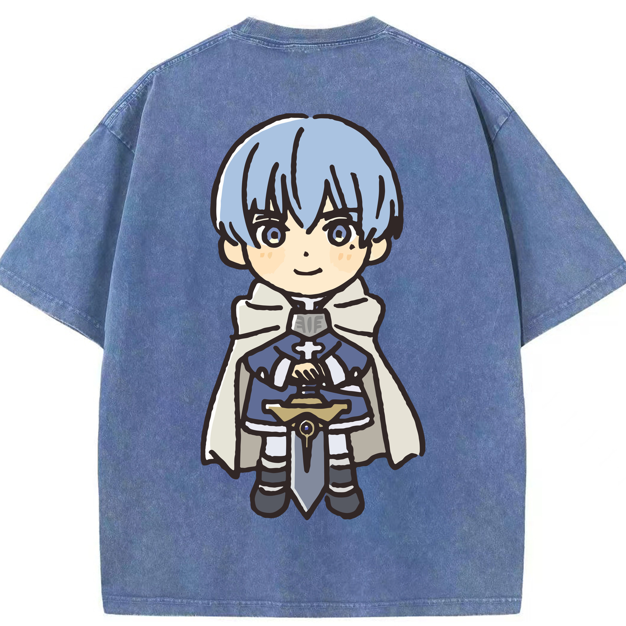 （画像用） 葬送のフリーレン Frieren 綿100% ヴィンテージ風 半袖Tシャツ（背面プリント）