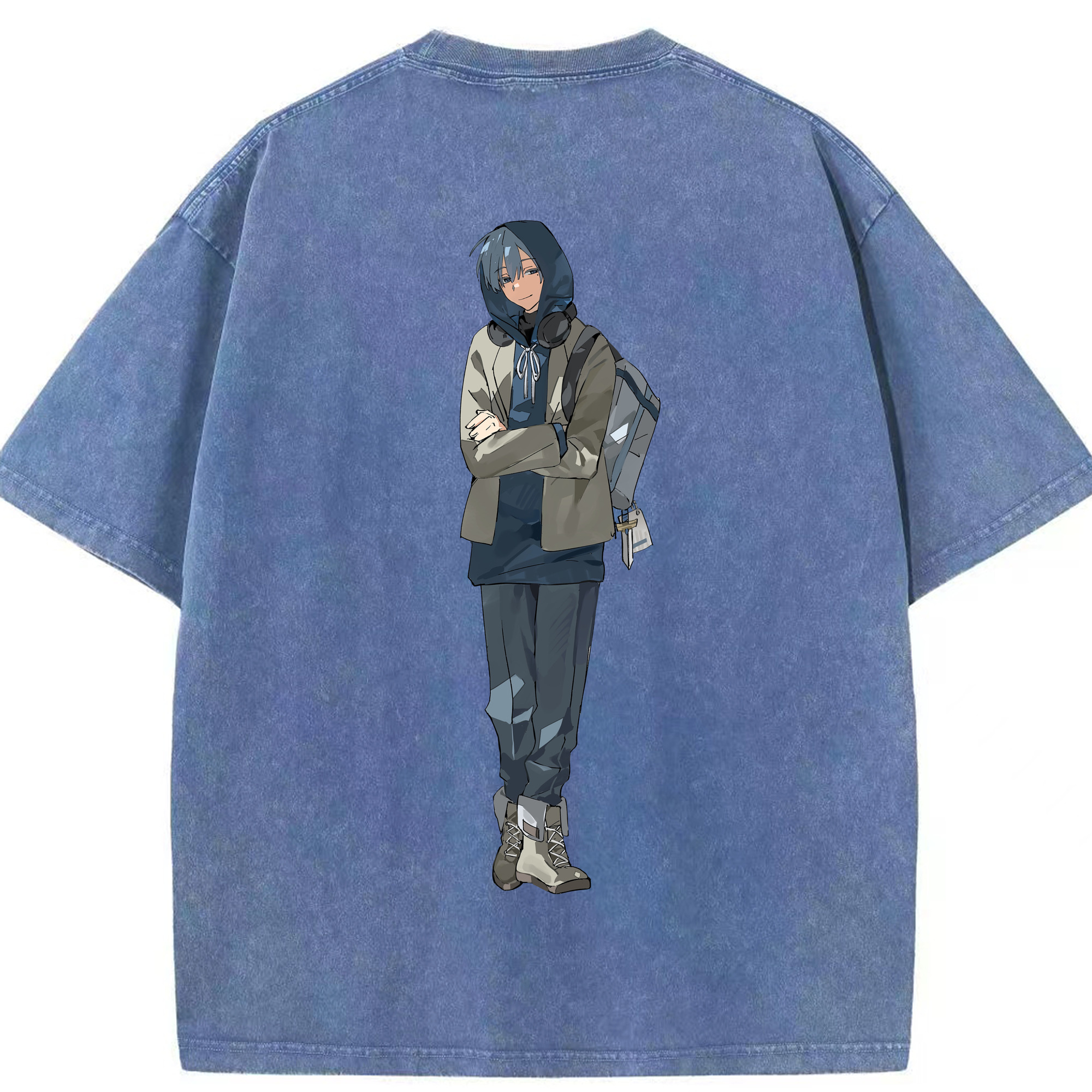 （画像用） 葬送のフリーレン Frieren 綿100% ヴィンテージ風 半袖Tシャツ（背面プリント）