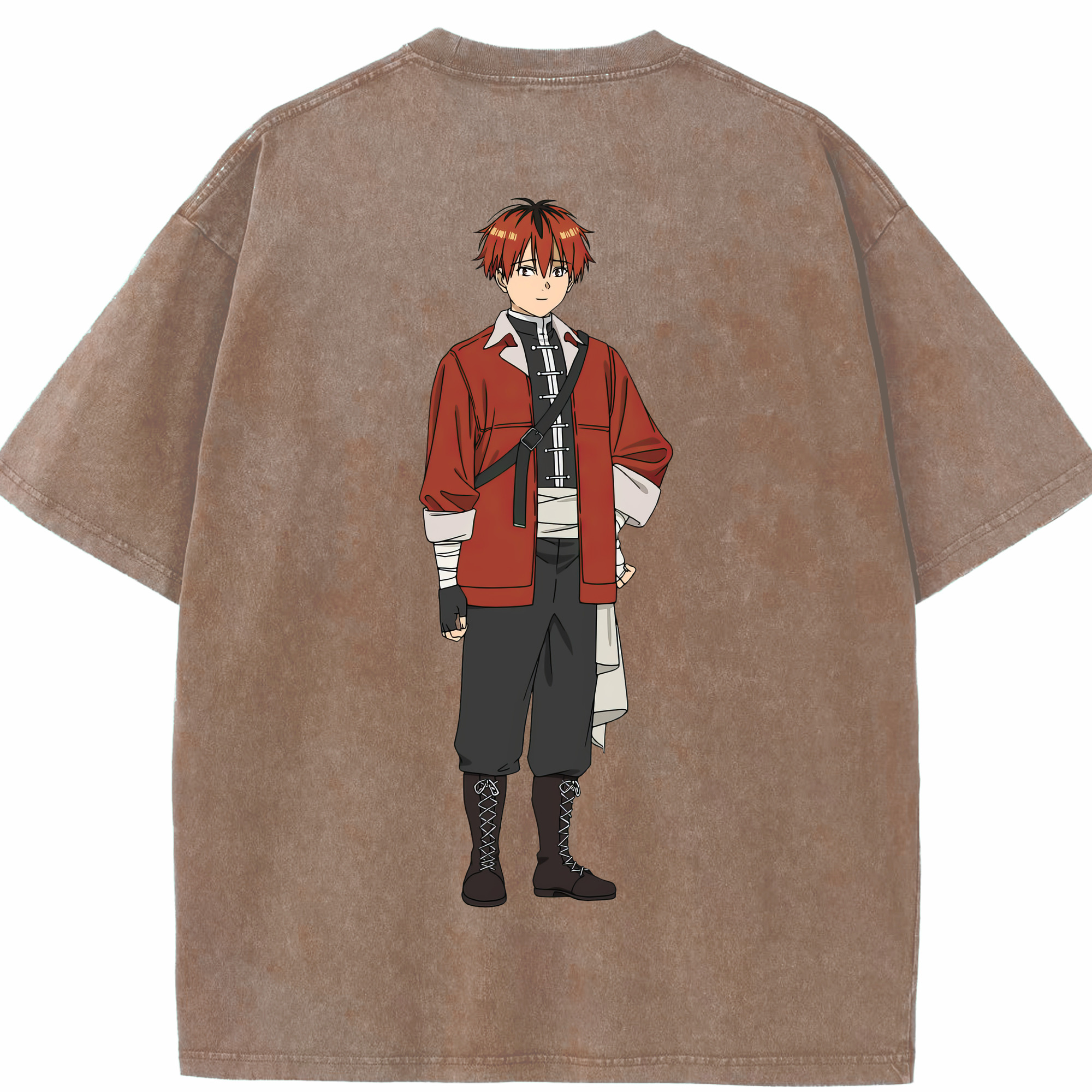 （画像用） 葬送のフリーレン Frieren 綿100% ヴィンテージ風 半袖Tシャツ（背面プリント）