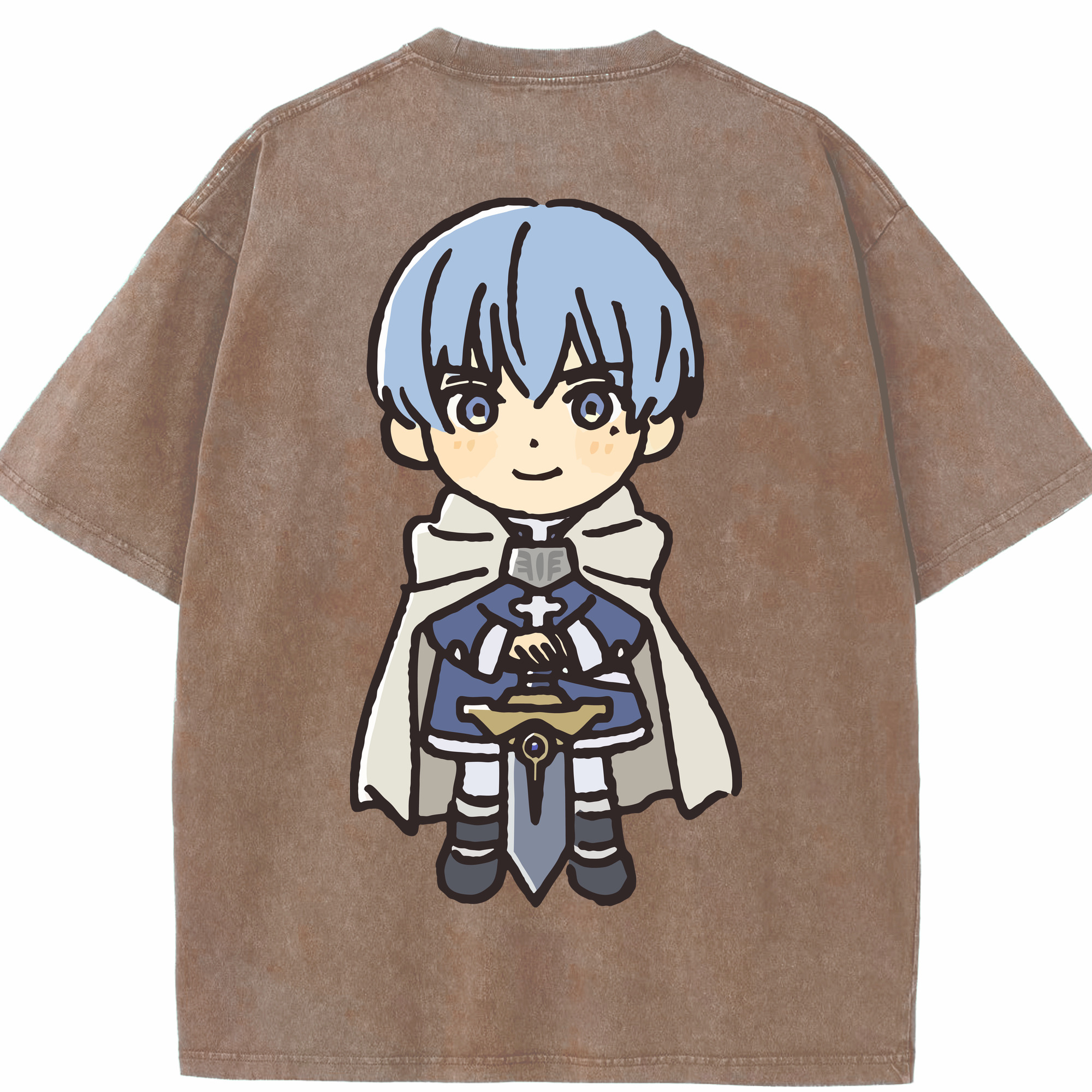 （画像用） 葬送のフリーレン Frieren 綿100% ヴィンテージ風 半袖Tシャツ（背面プリント）