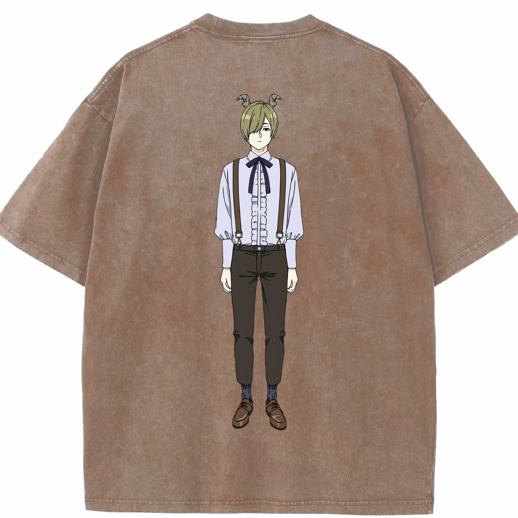 （画像用） 葬送のフリーレン Frieren 綿100% ヴィンテージ風 半袖Tシャツ（背面プリント）
