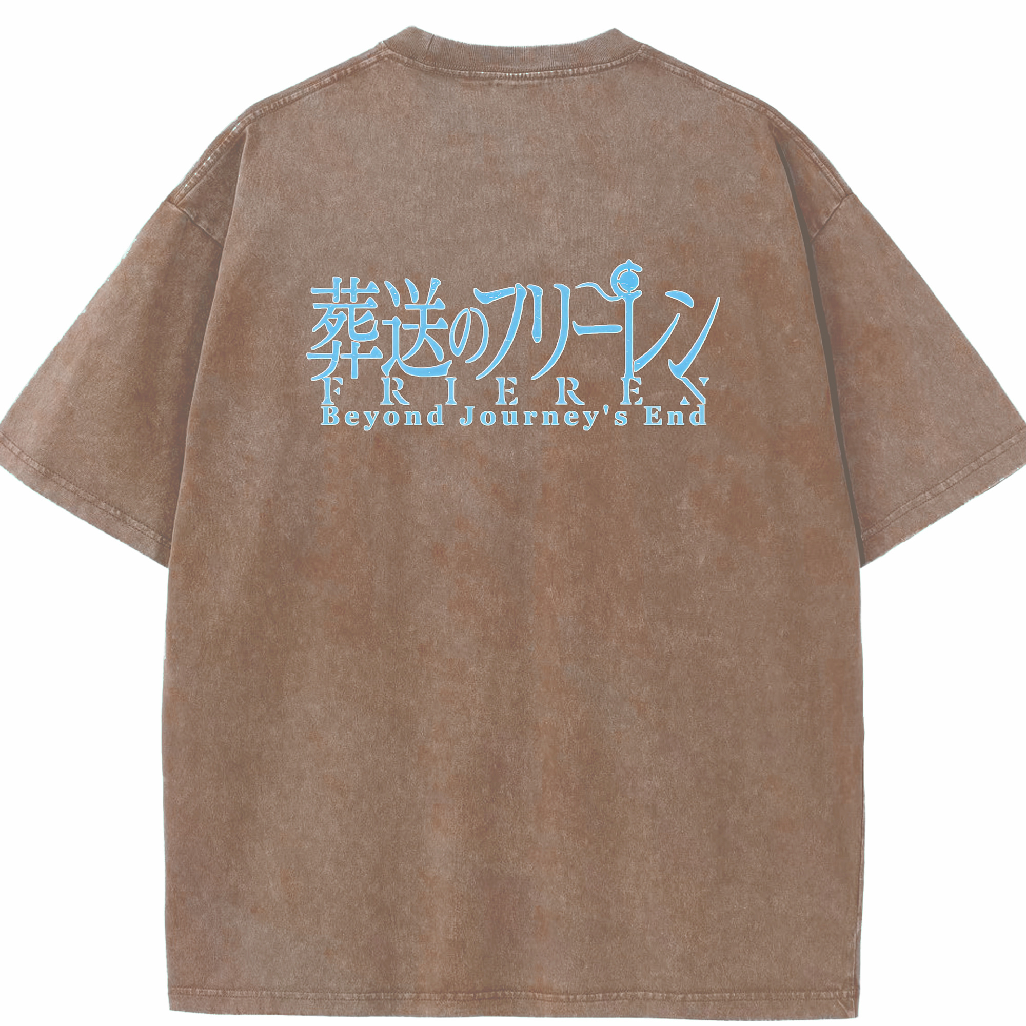 （画像用） 葬送のフリーレン Frieren 綿100% ヴィンテージ風 半袖Tシャツ（背面プリント）