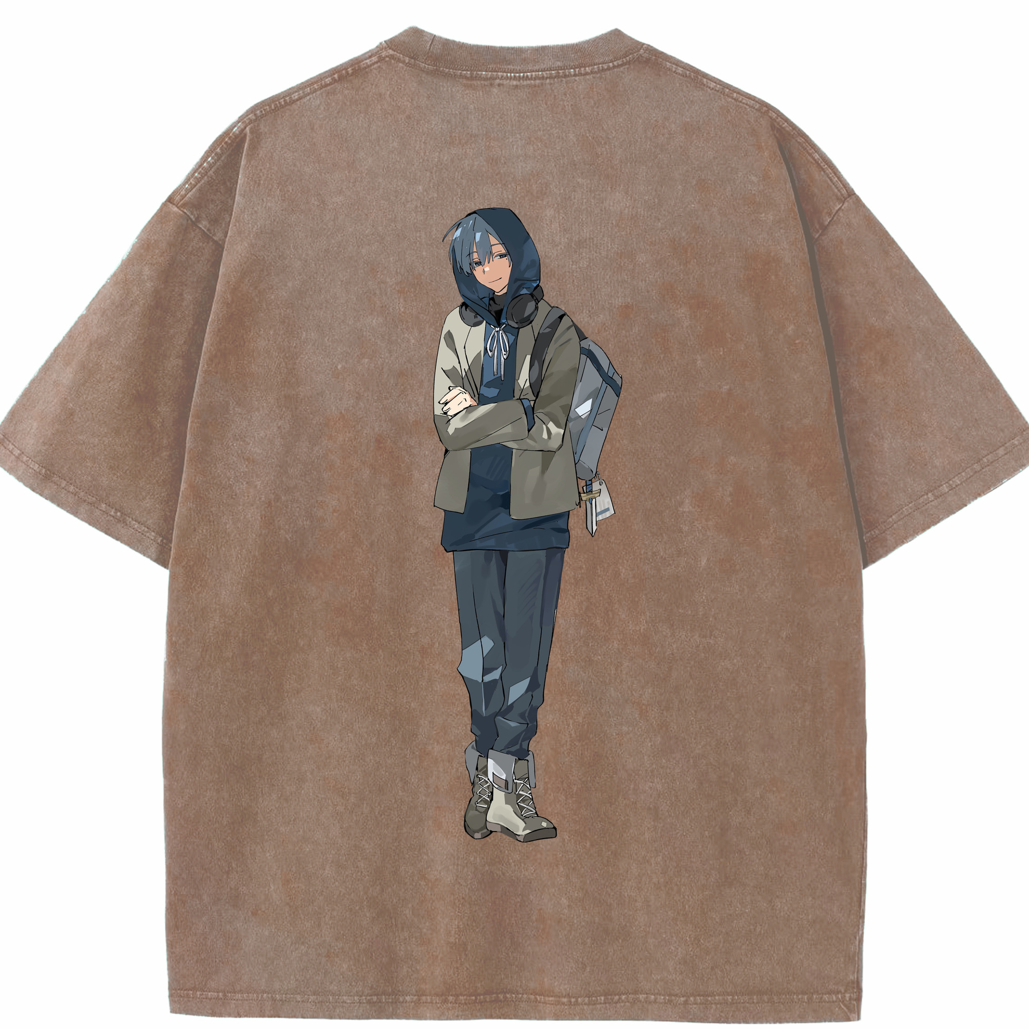 （画像用） 葬送のフリーレン Frieren 綿100% ヴィンテージ風 半袖Tシャツ（背面プリント）