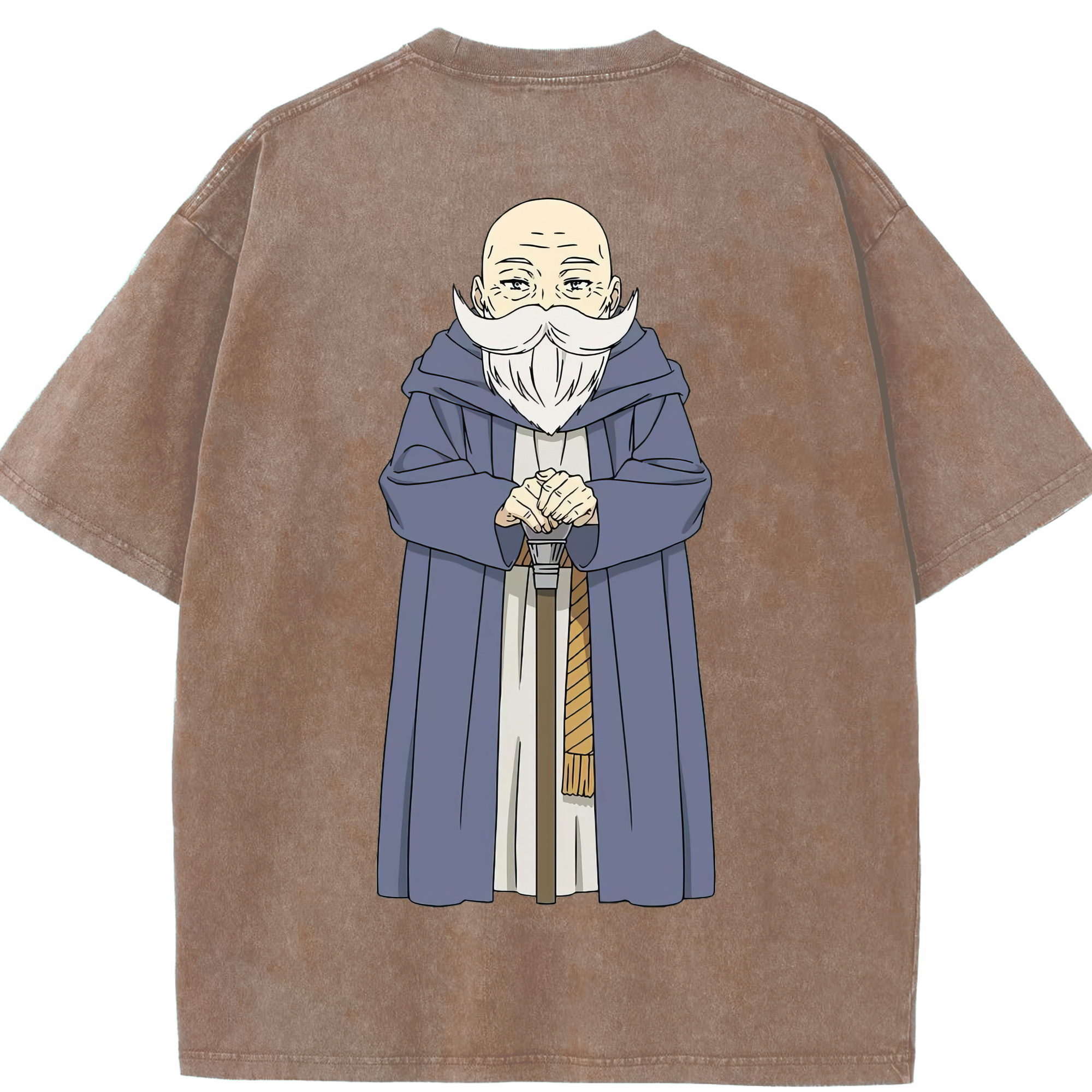 （画像用） 葬送のフリーレン Frieren 綿100% ヴィンテージ風 半袖Tシャツ（背面プリント）