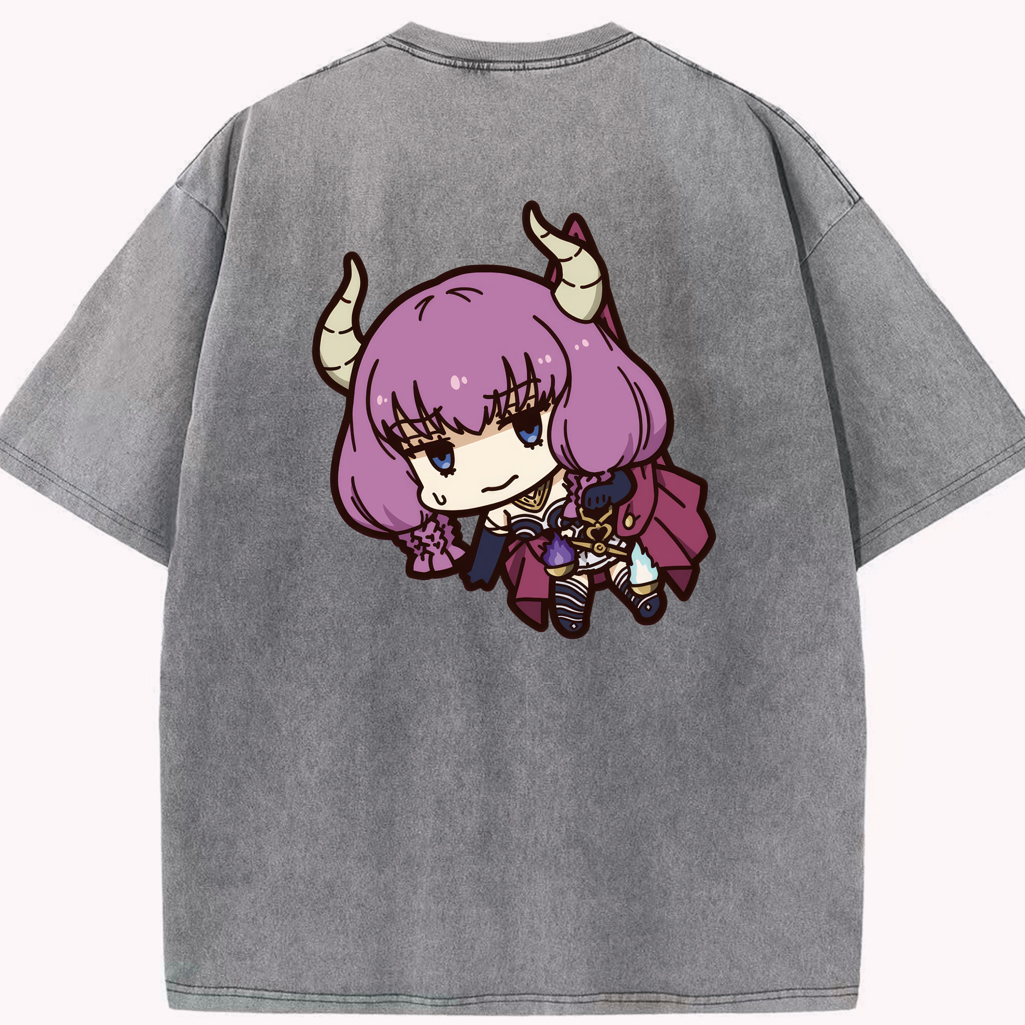 （画像用） 葬送のフリーレン Frieren 綿100% ヴィンテージ風 半袖Tシャツ（背面プリント）
