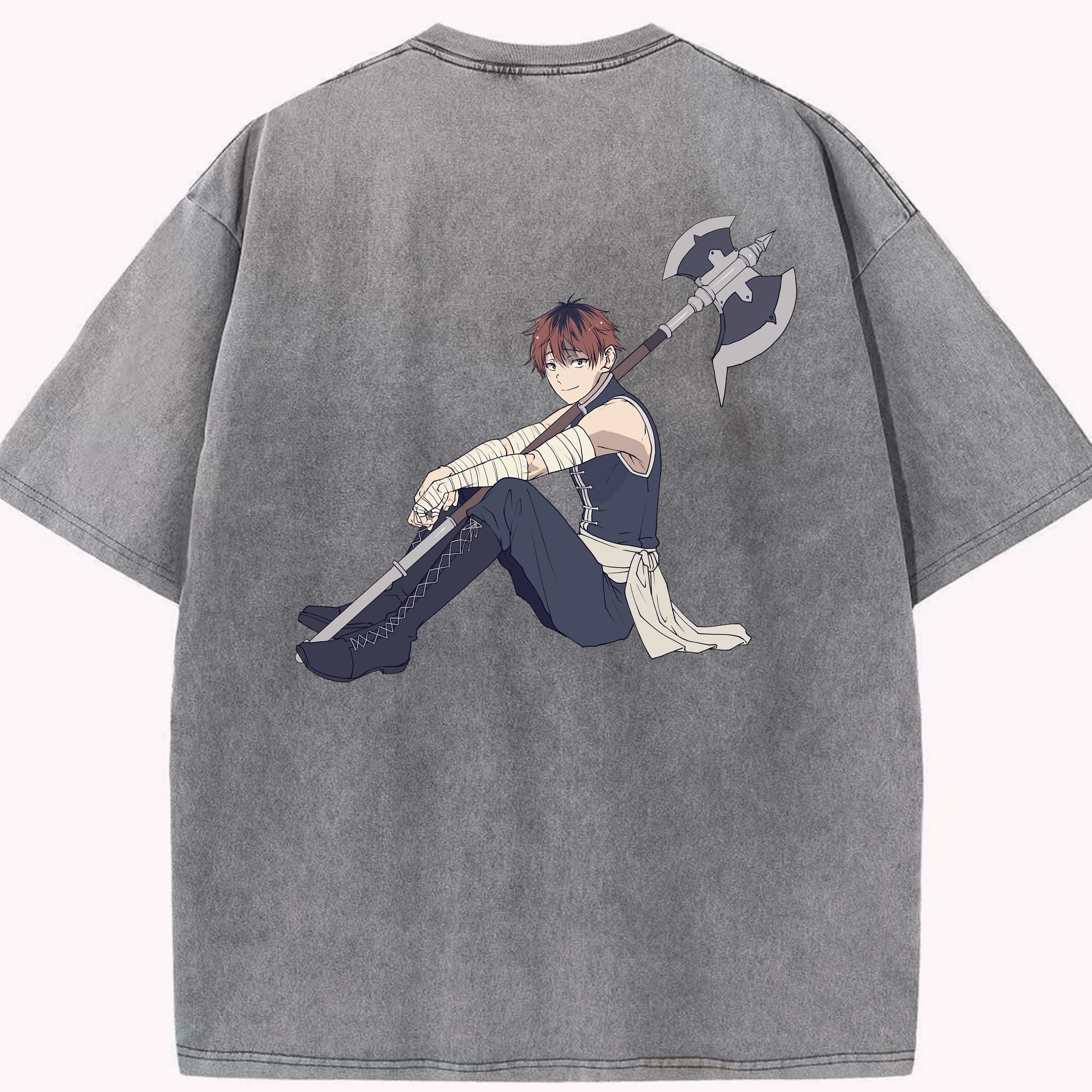 （画像用） 葬送のフリーレン Frieren 綿100% ヴィンテージ風 半袖Tシャツ（背面プリント）