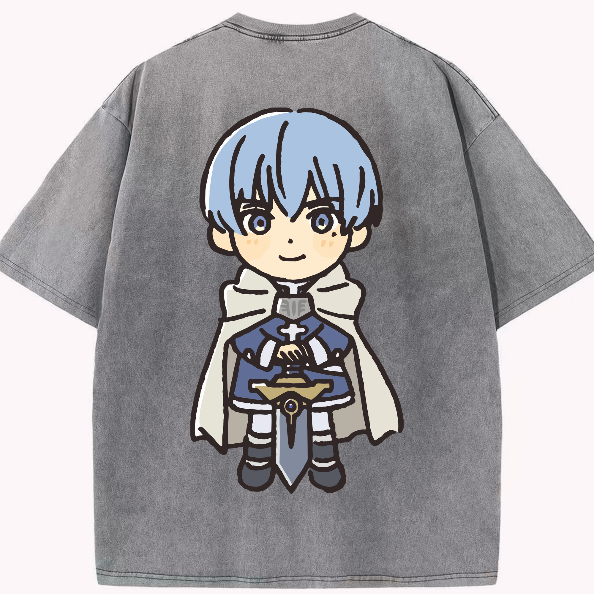 （画像用） 葬送のフリーレン Frieren 綿100% ヴィンテージ風 半袖Tシャツ（背面プリント）
