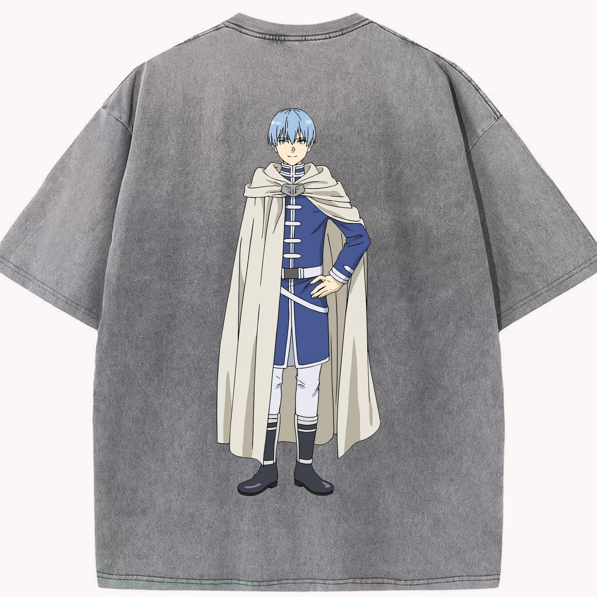 （画像用） 葬送のフリーレン Frieren 綿100% ヴィンテージ風 半袖Tシャツ（背面プリント）
