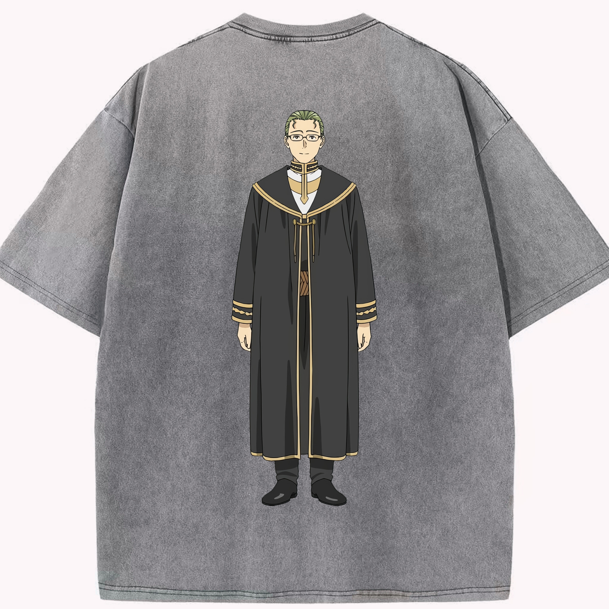 （画像用） 葬送のフリーレン Frieren 綿100% ヴィンテージ風 半袖Tシャツ（背面プリント）