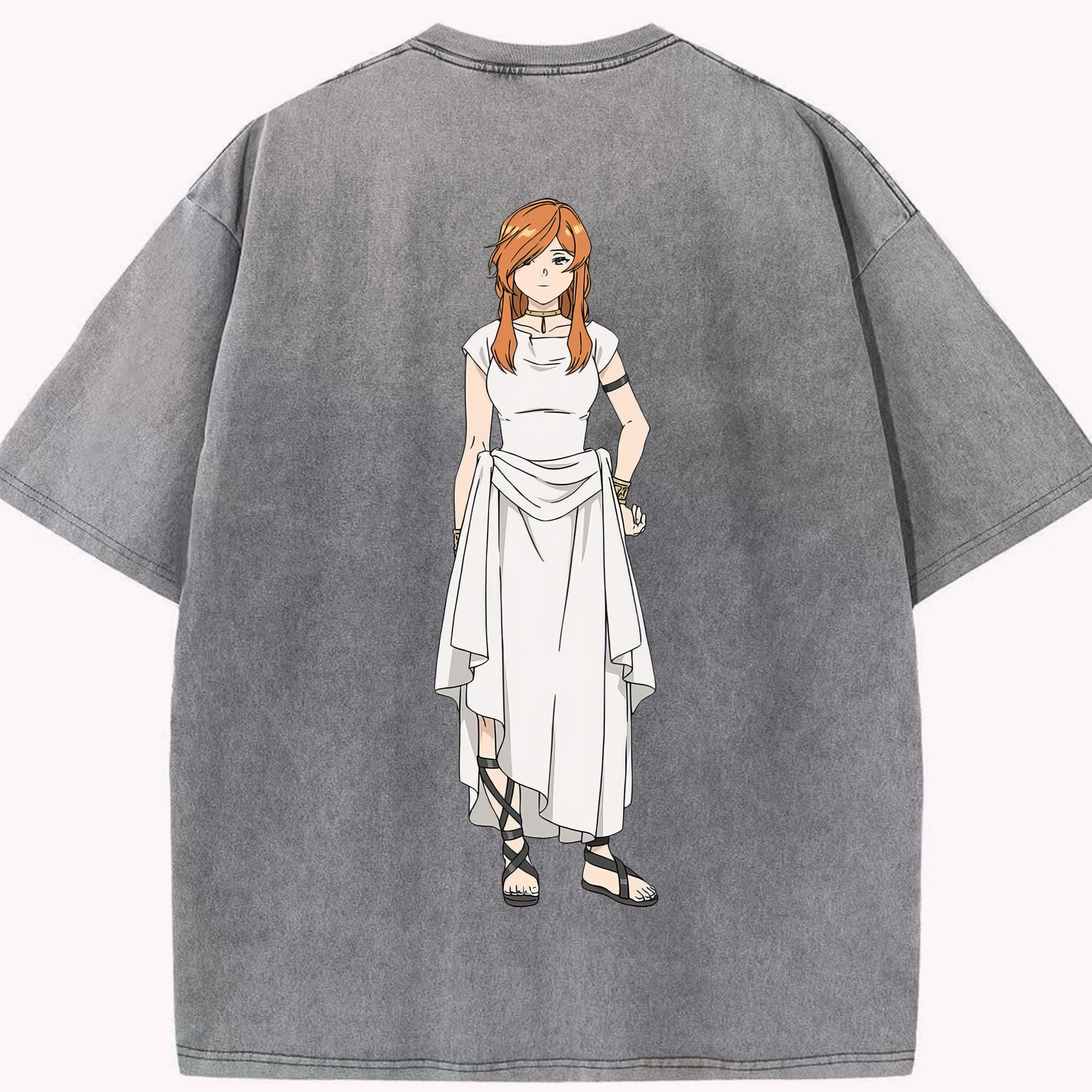 （画像用） 葬送のフリーレン Frieren 綿100% ヴィンテージ風 半袖Tシャツ（背面プリント）
